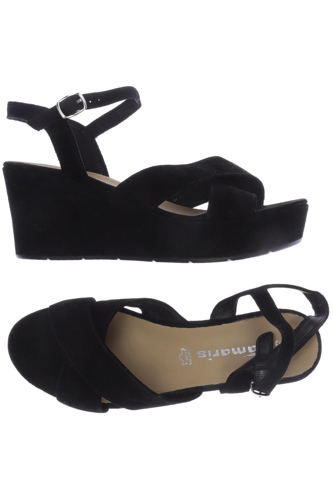 

Tamaris Damen Sandale, schwarz, Gr. 39