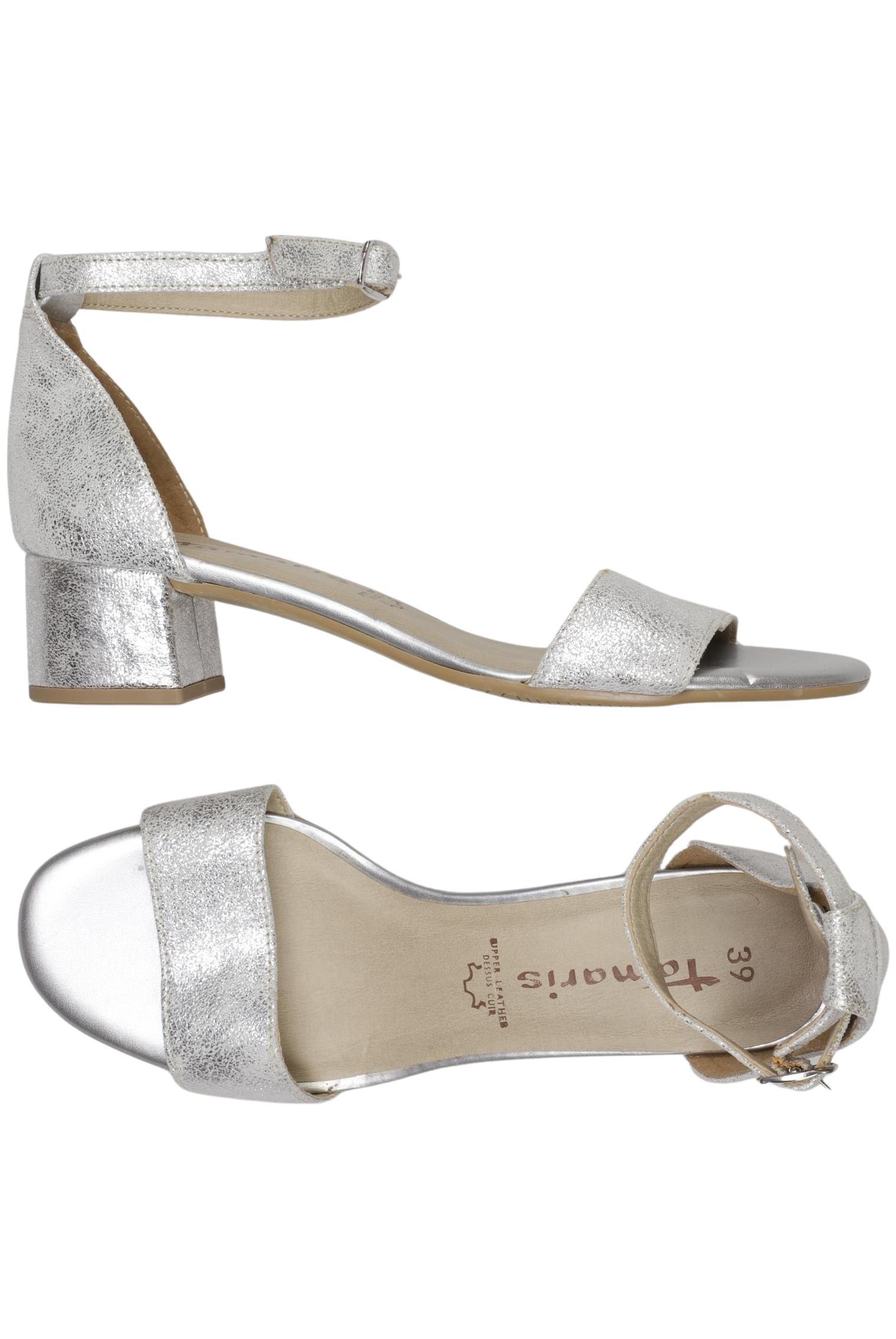 

Tamaris Damen Sandale, silber, Gr. 39