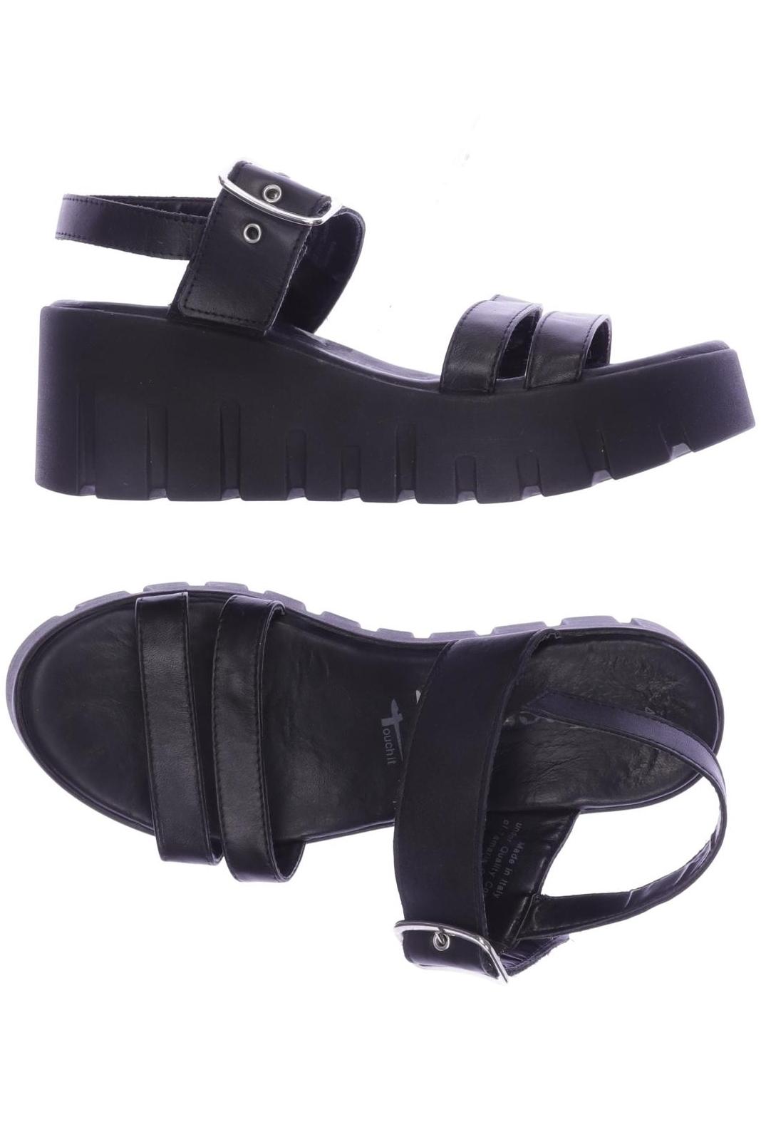 

Tamaris Damen Sandale, schwarz, Gr. 41