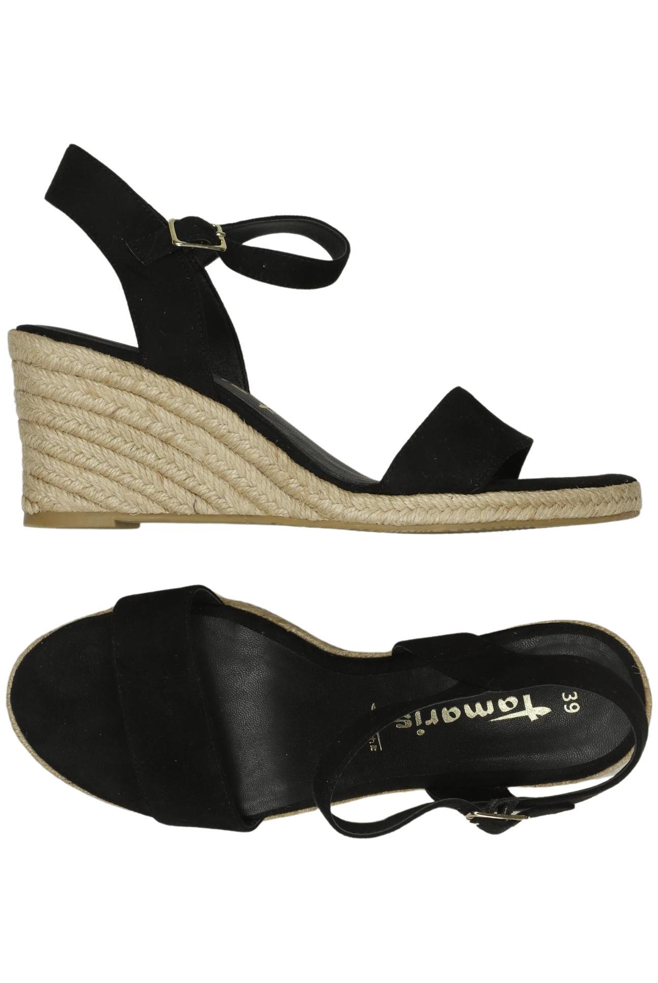 

Tamaris Damen Sandale, schwarz, Gr. 39