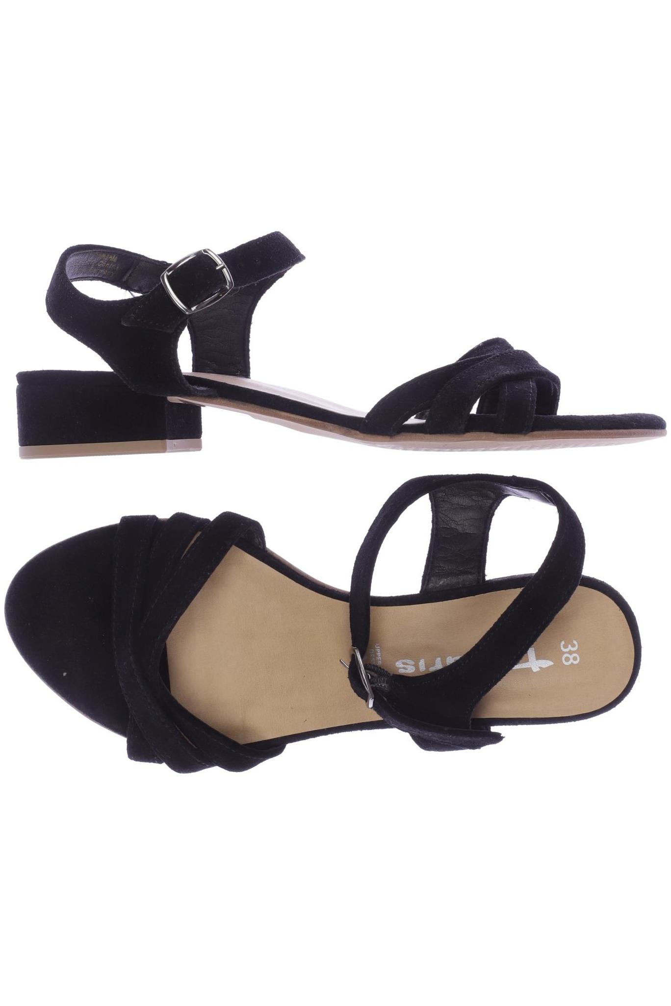 

Tamaris Damen Sandale, schwarz, Gr. 38