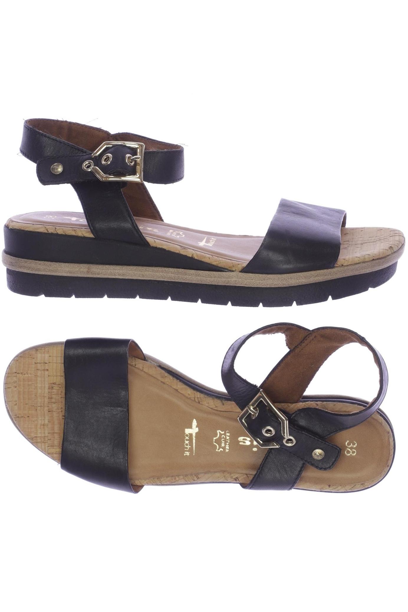 

Tamaris Damen Sandale, schwarz, Gr. 38