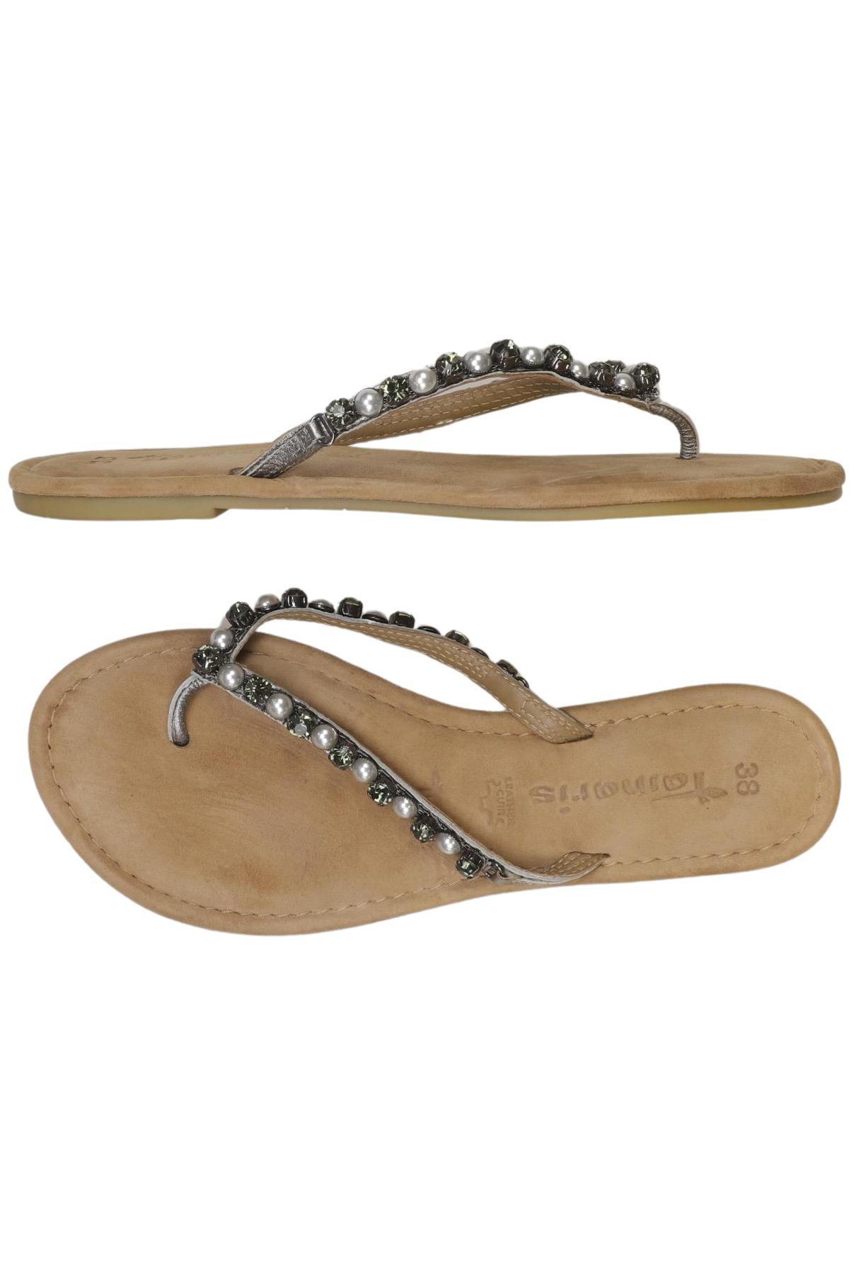 

Tamaris Damen Sandale, silber, Gr. 38