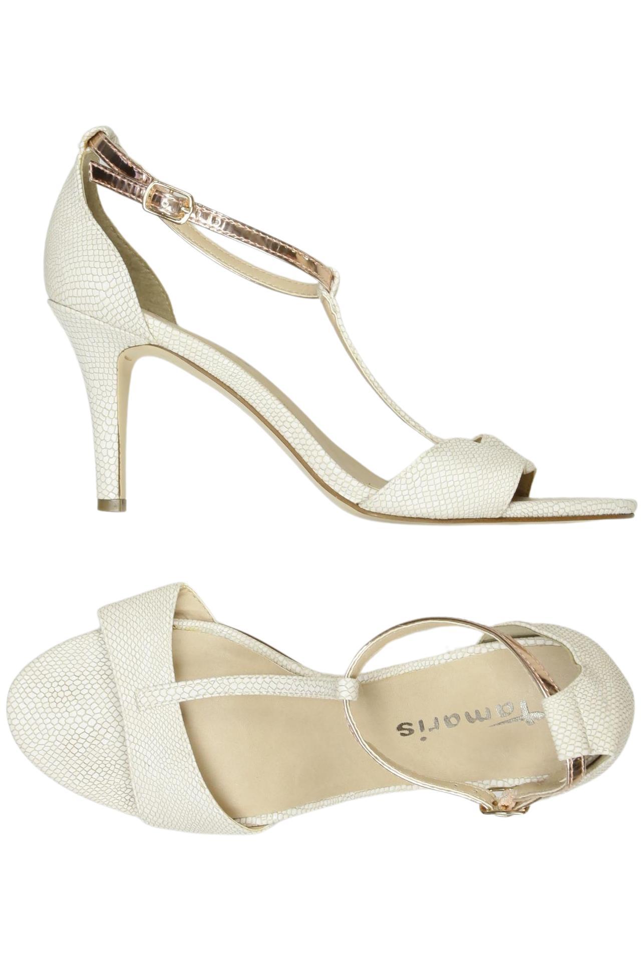 

Tamaris Damen Sandale, cremeweiß, Gr. 40