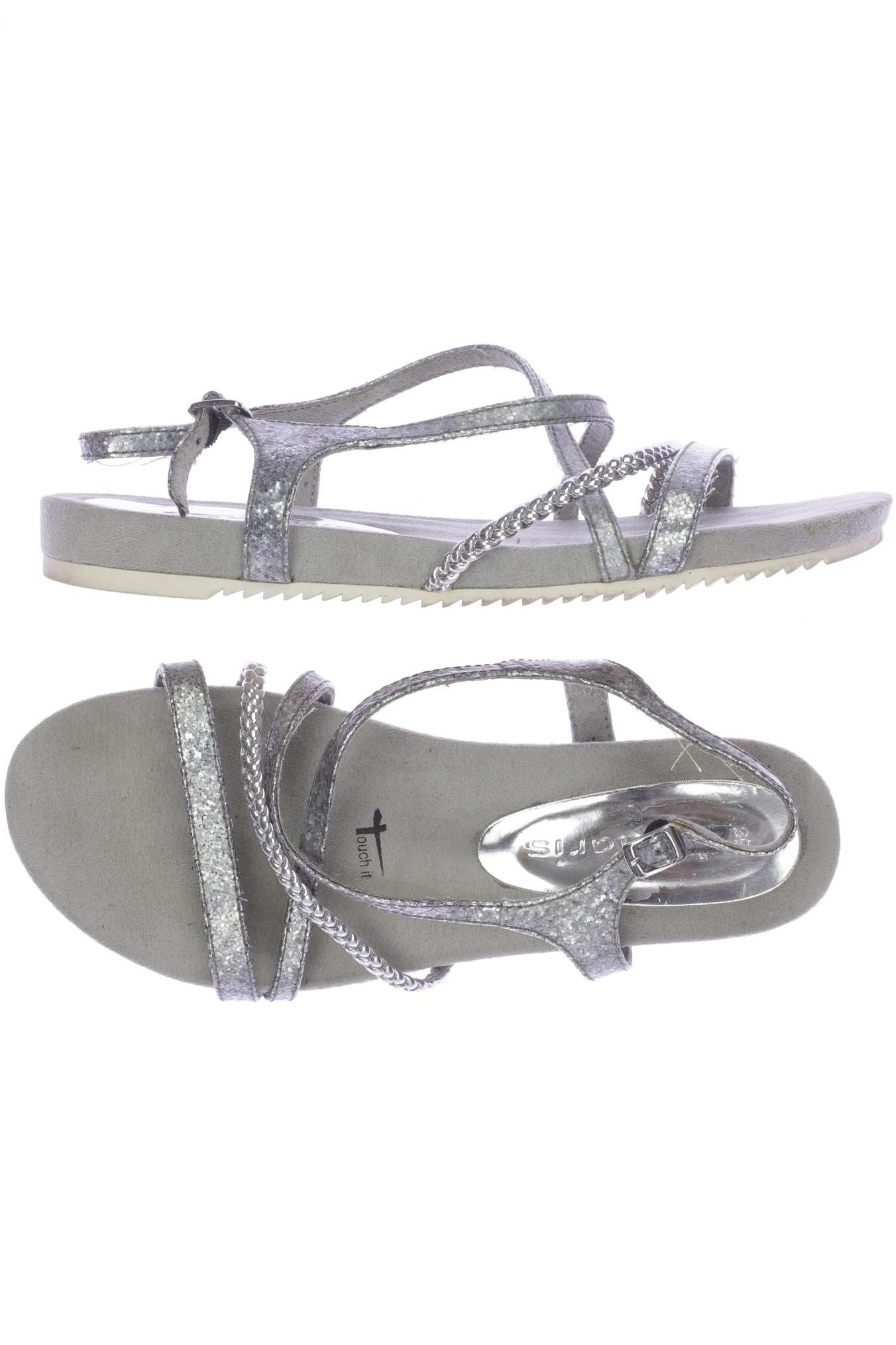 

Tamaris Damen Sandale, silber, Gr. 39