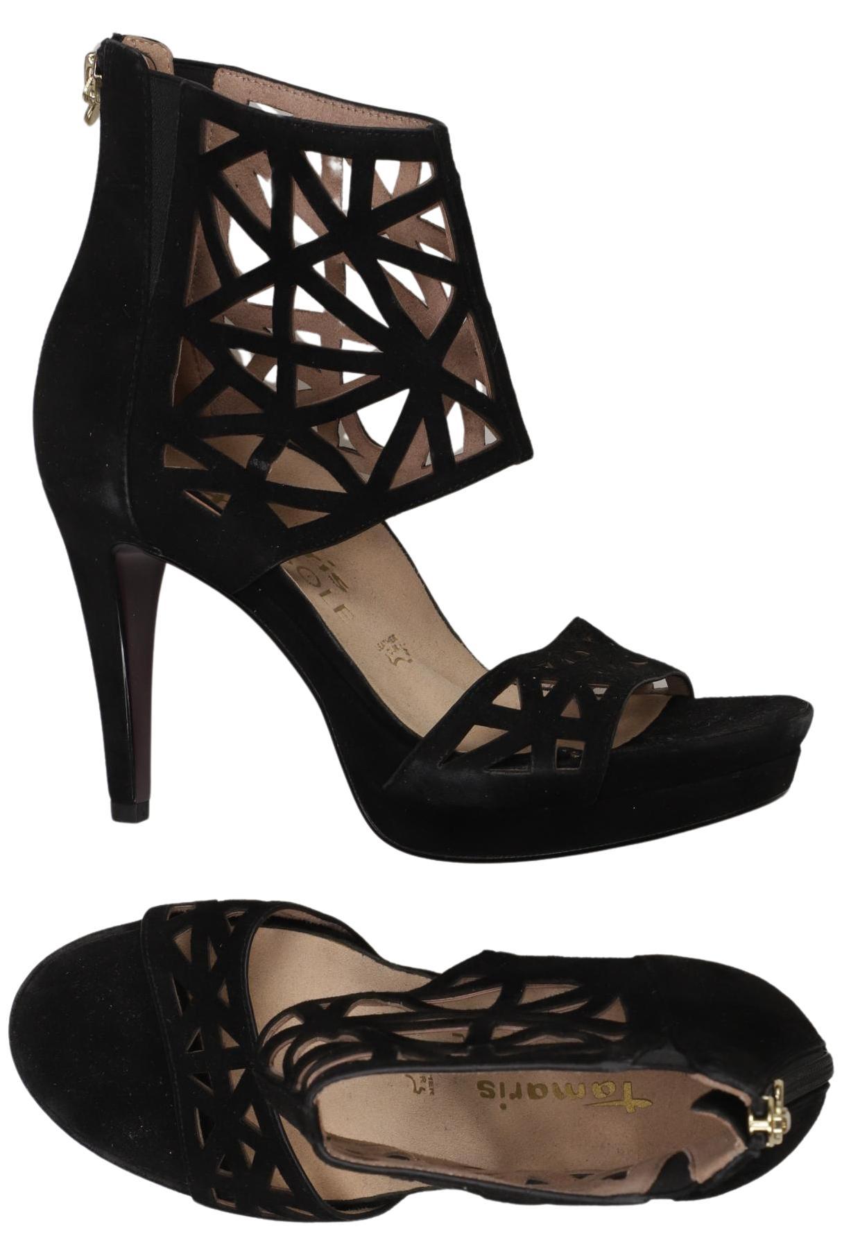 

Tamaris Damen Sandale, schwarz, Gr. 37