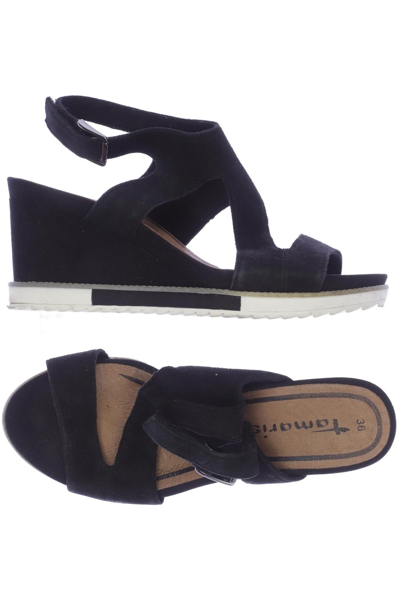 

Tamaris Damen Sandale, schwarz, Gr. 36