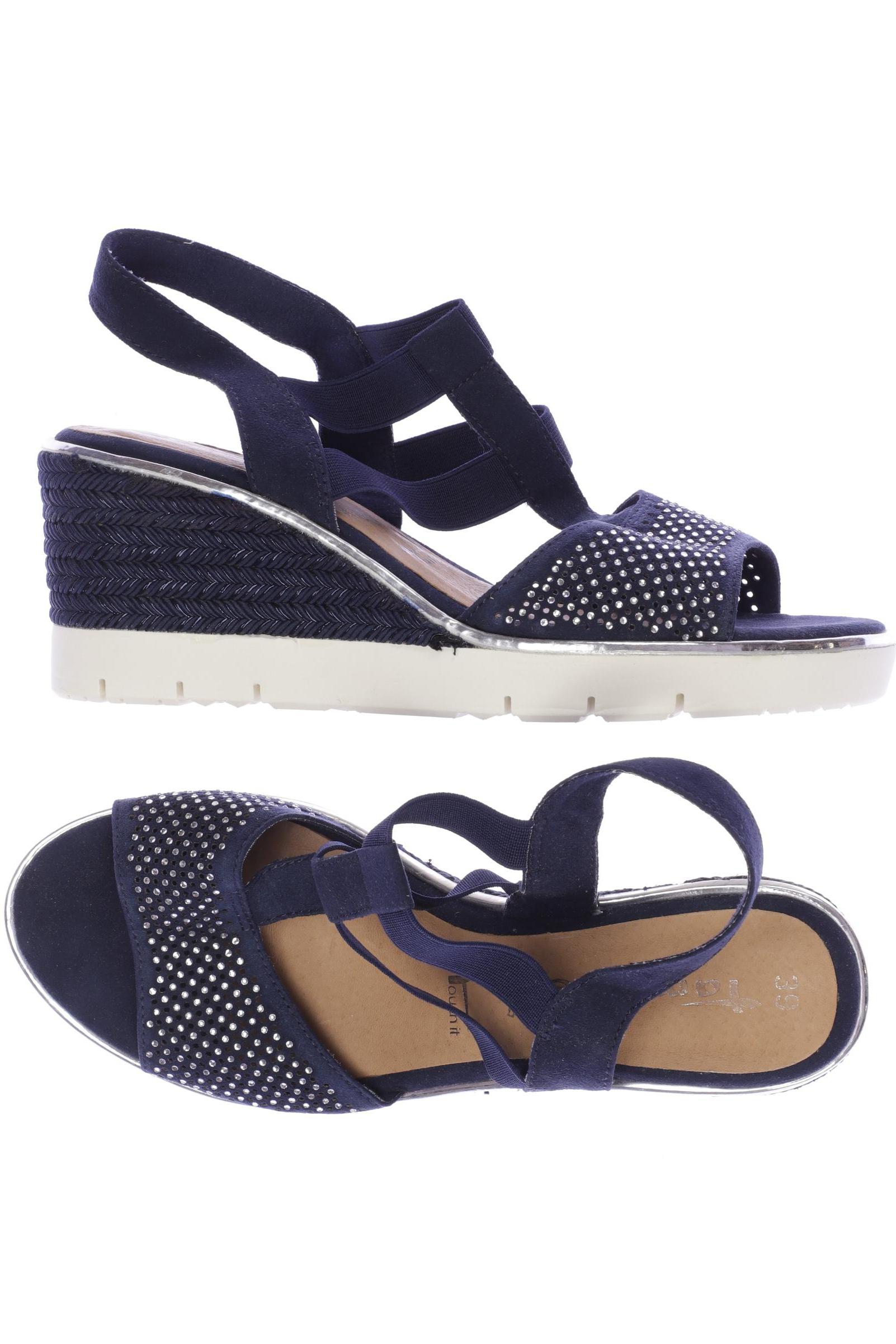 

Tamaris Damen Sandale, blau, Gr. 39