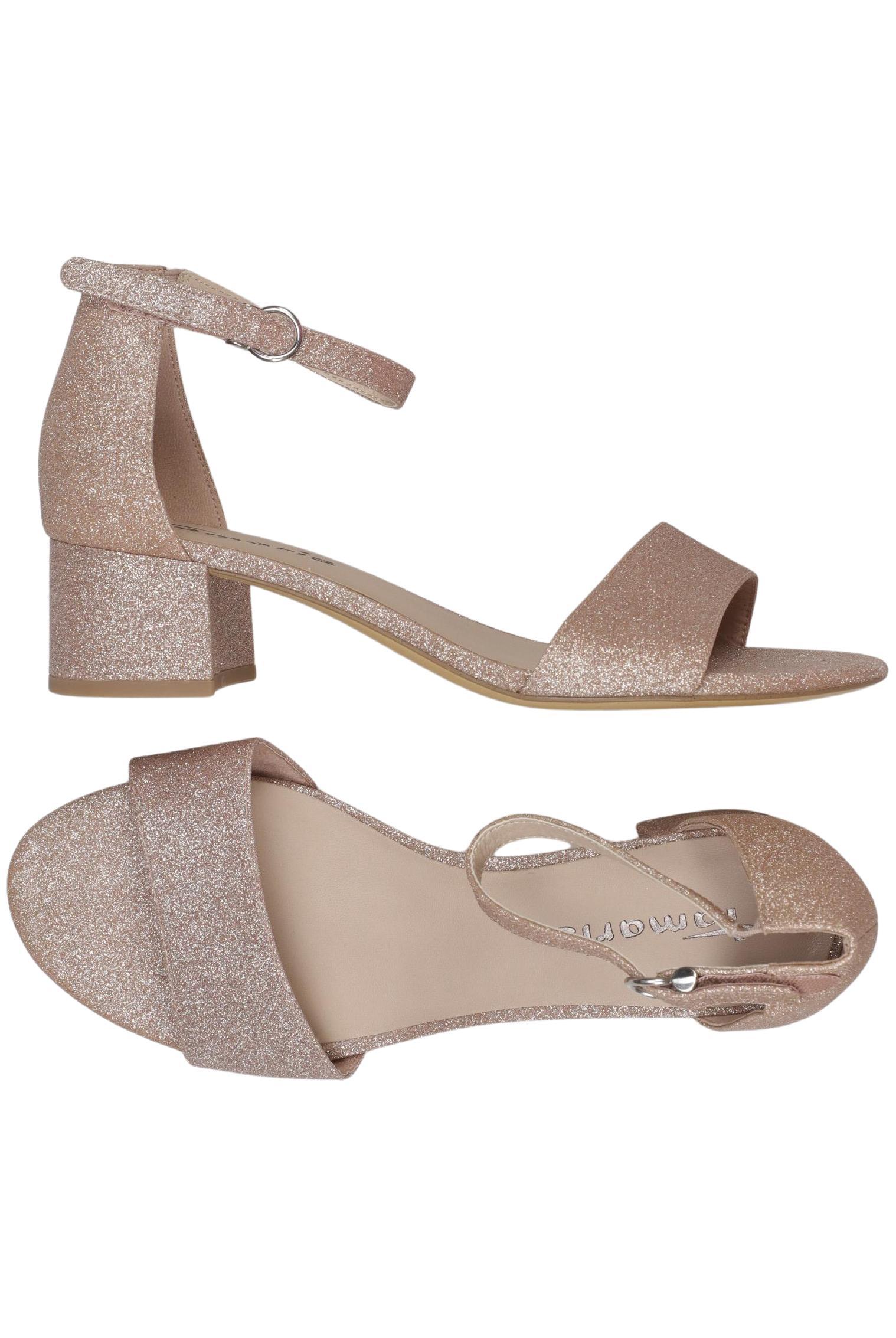 

Tamaris Damen Sandale, gold, Gr. 39