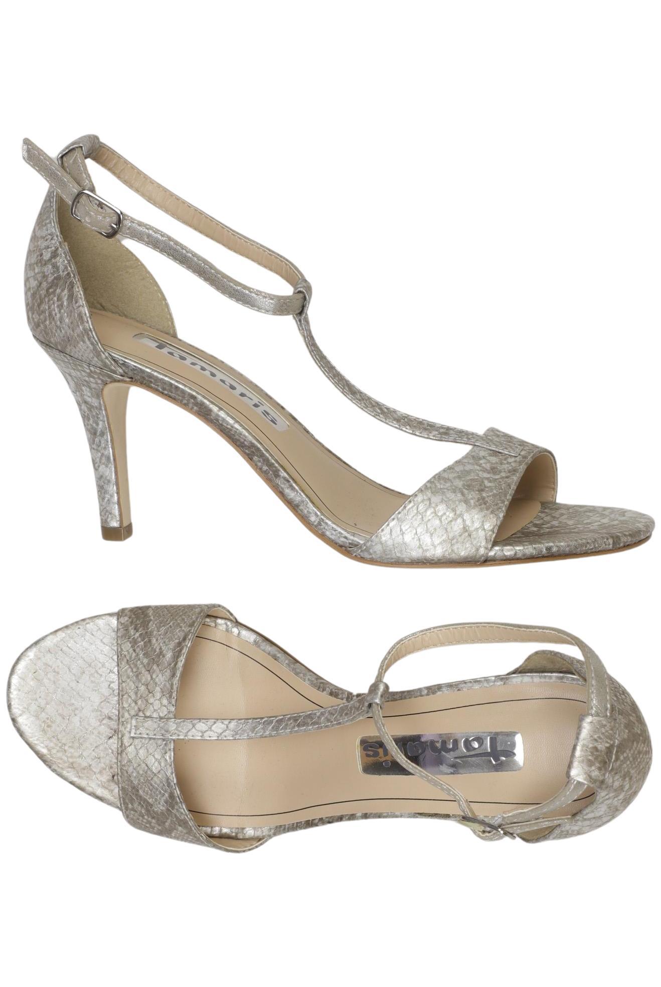 

Tamaris Damen Sandale, silber, Gr. 39