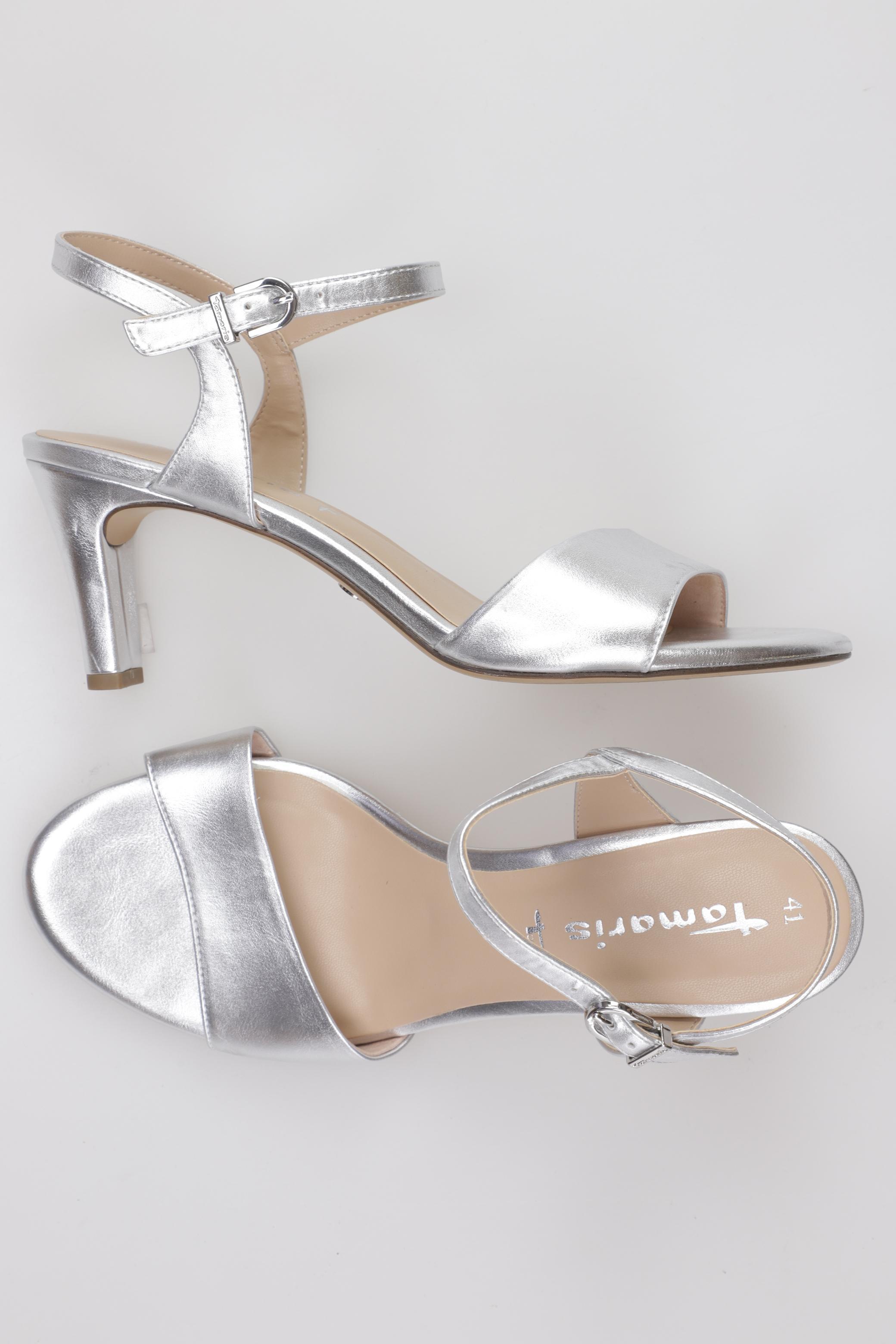 

Tamaris Damen Sandale, silber, Gr. 41