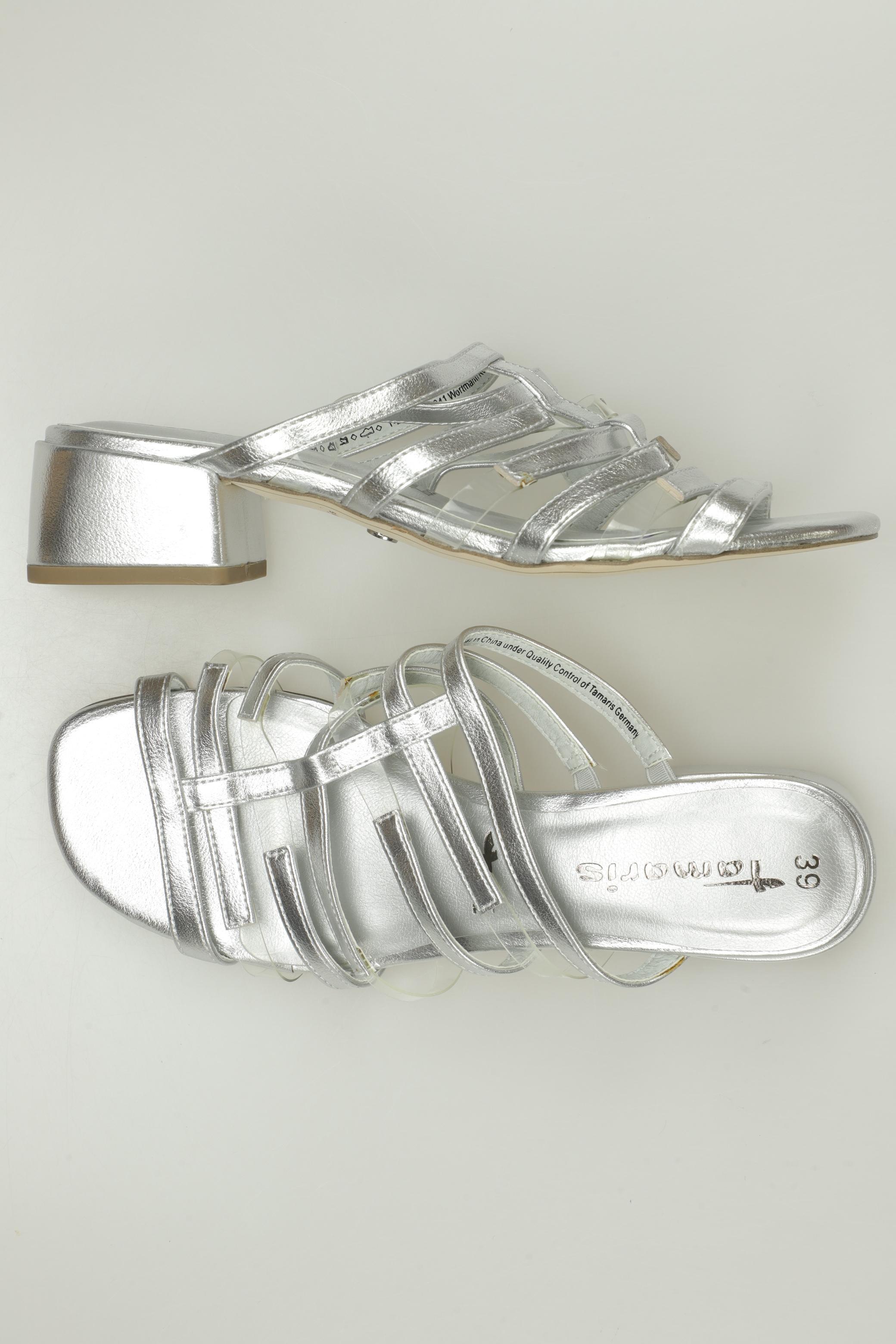 

Tamaris Damen Sandale, silber, Gr. 39