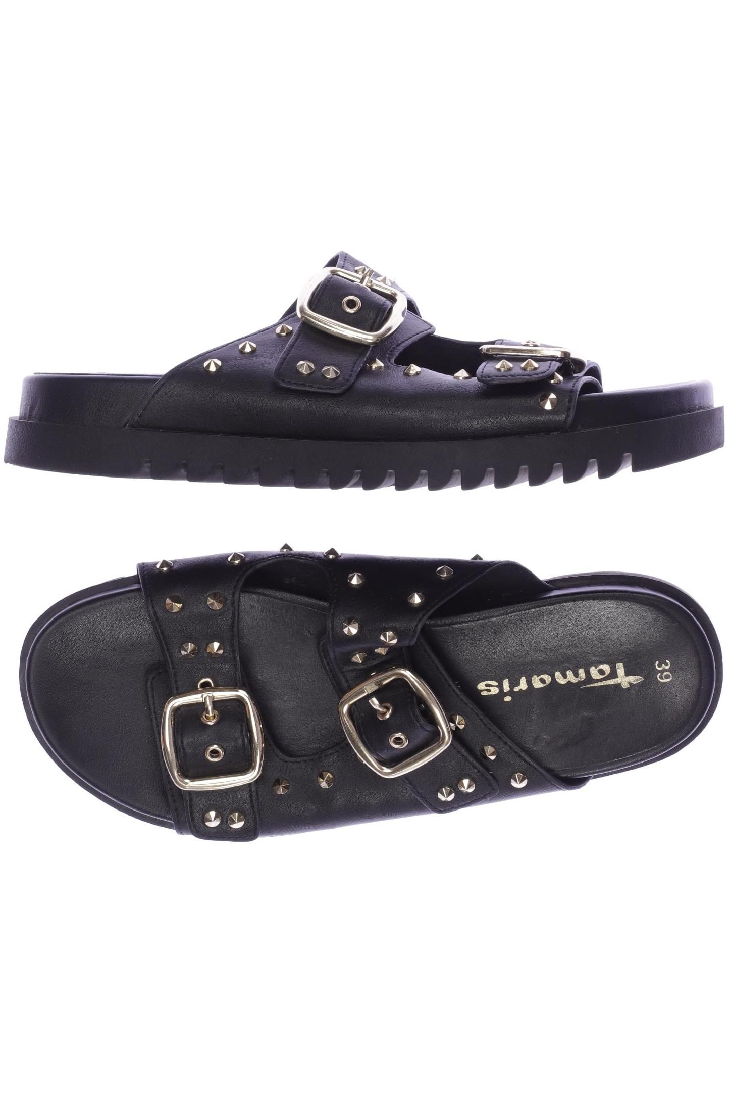 

Tamaris Damen Sandale, schwarz, Gr. 39