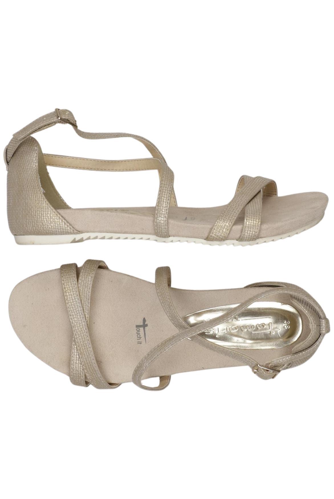 

Tamaris Damen Sandale, gold, Gr. 38