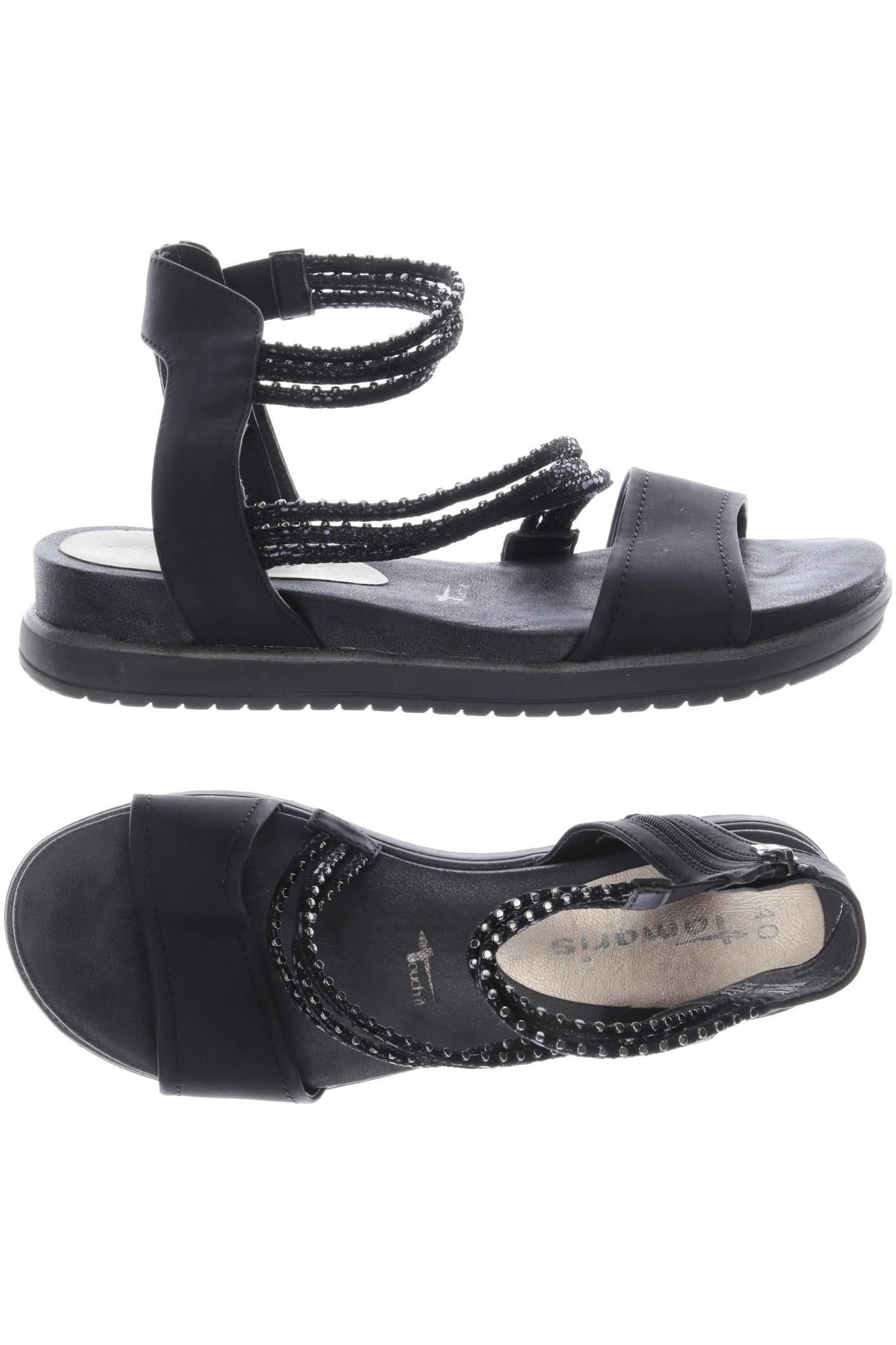 

Tamaris Damen Sandale, schwarz, Gr. 40