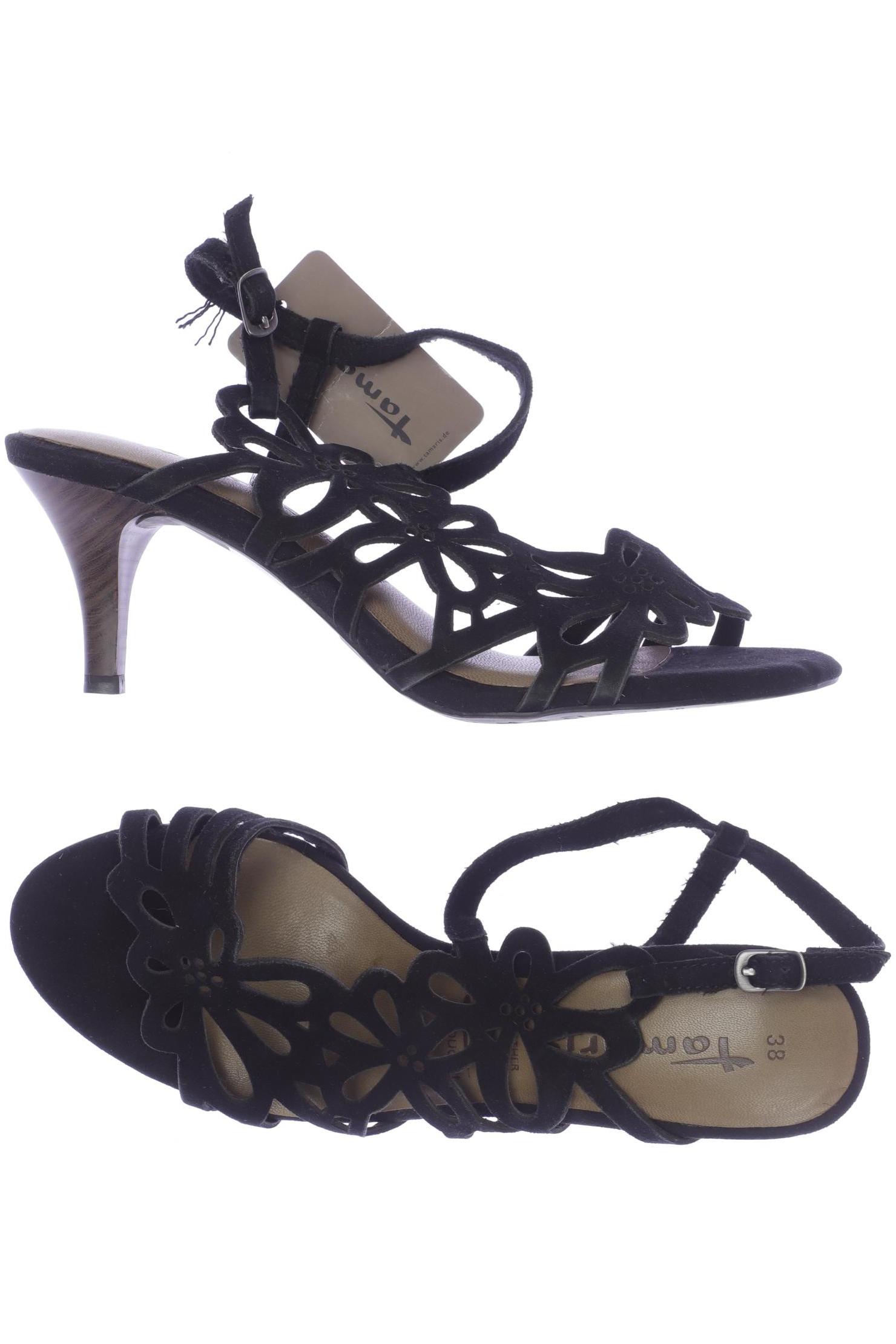 

Tamaris Damen Sandale, schwarz, Gr. 38
