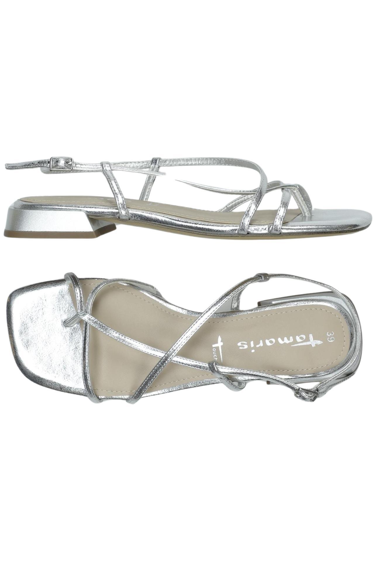 

Tamaris Damen Sandale, silber, Gr. 39