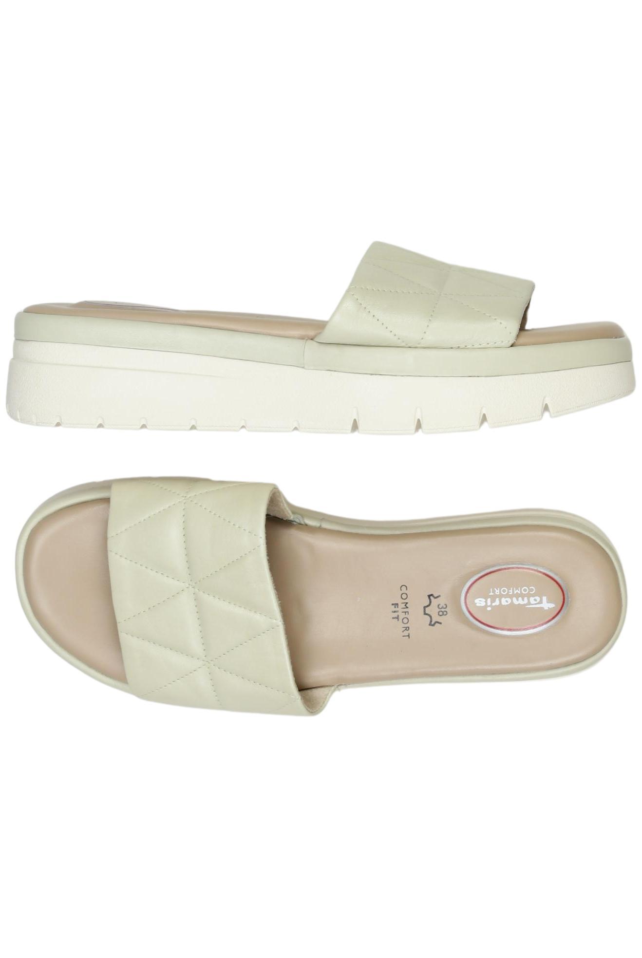 

Tamaris Damen Sandale, cremeweiß, Gr. 38