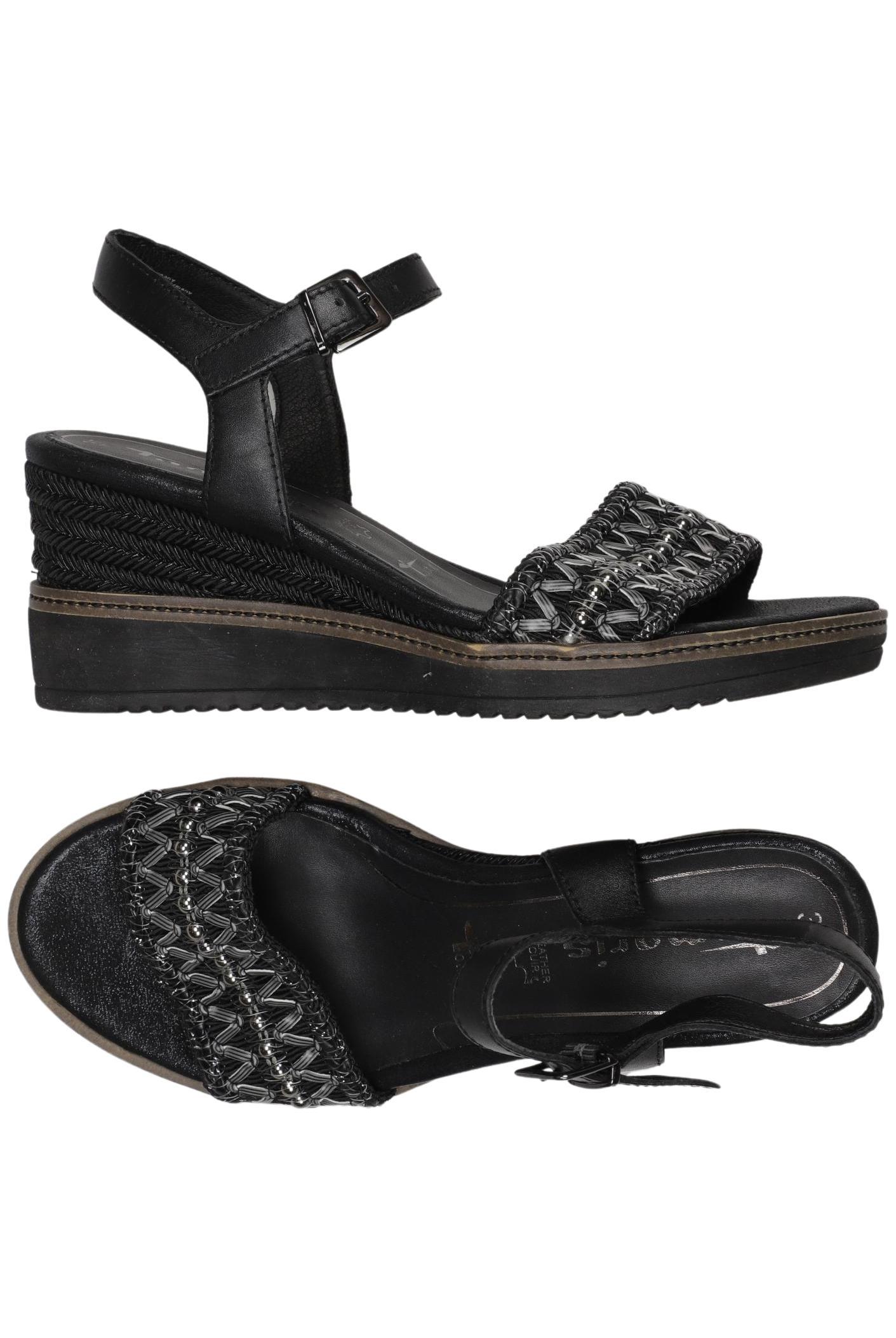 

Tamaris Damen Sandale, schwarz, Gr. 37