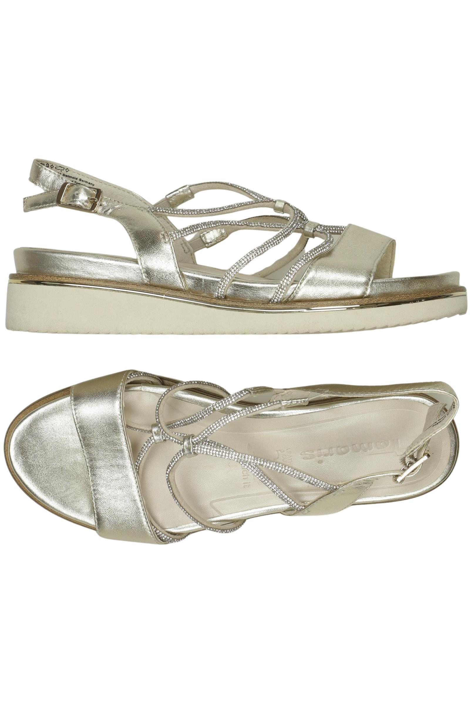 

Tamaris Damen Sandale, silber, Gr. 39