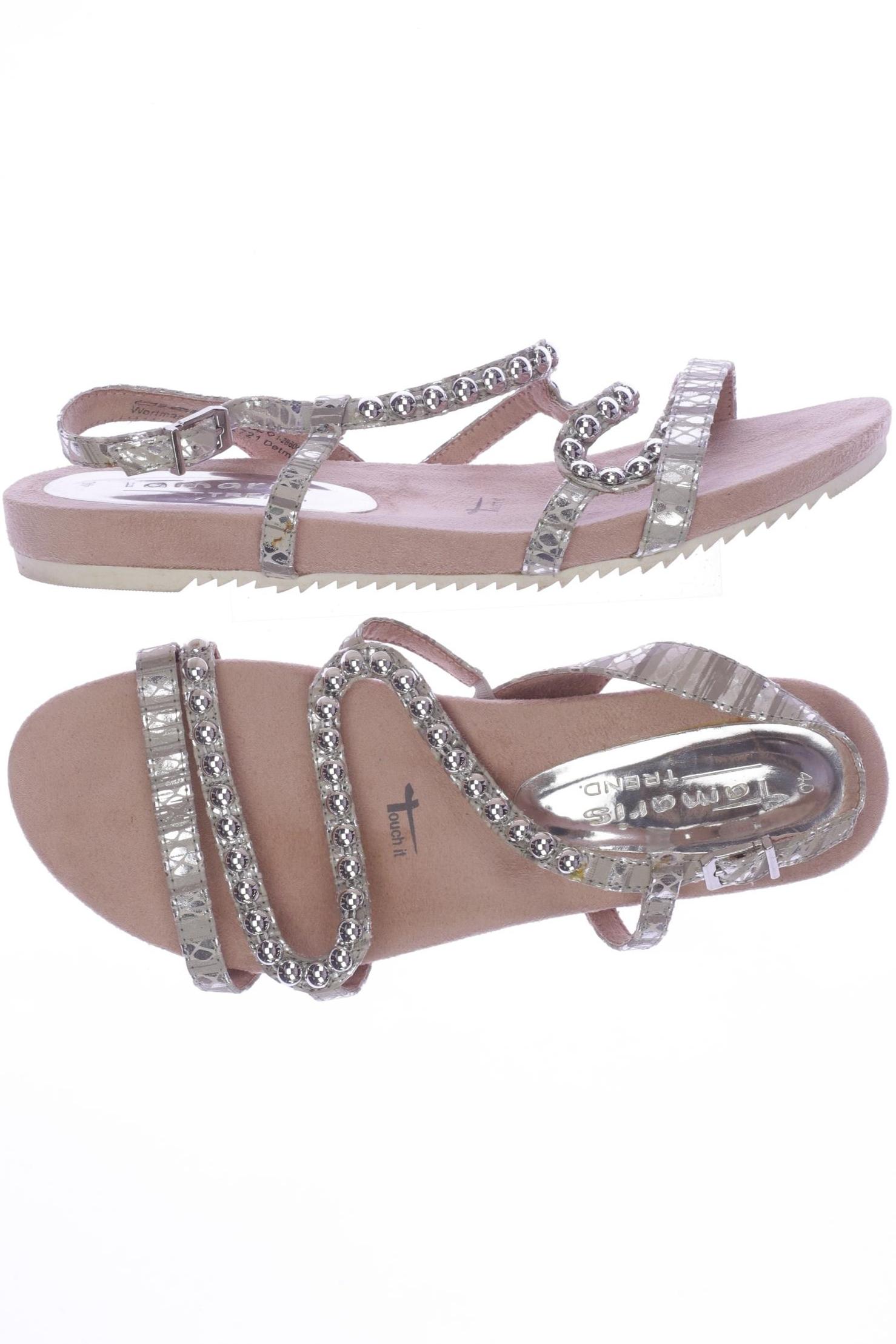 

Tamaris Damen Sandale, silber, Gr. 40