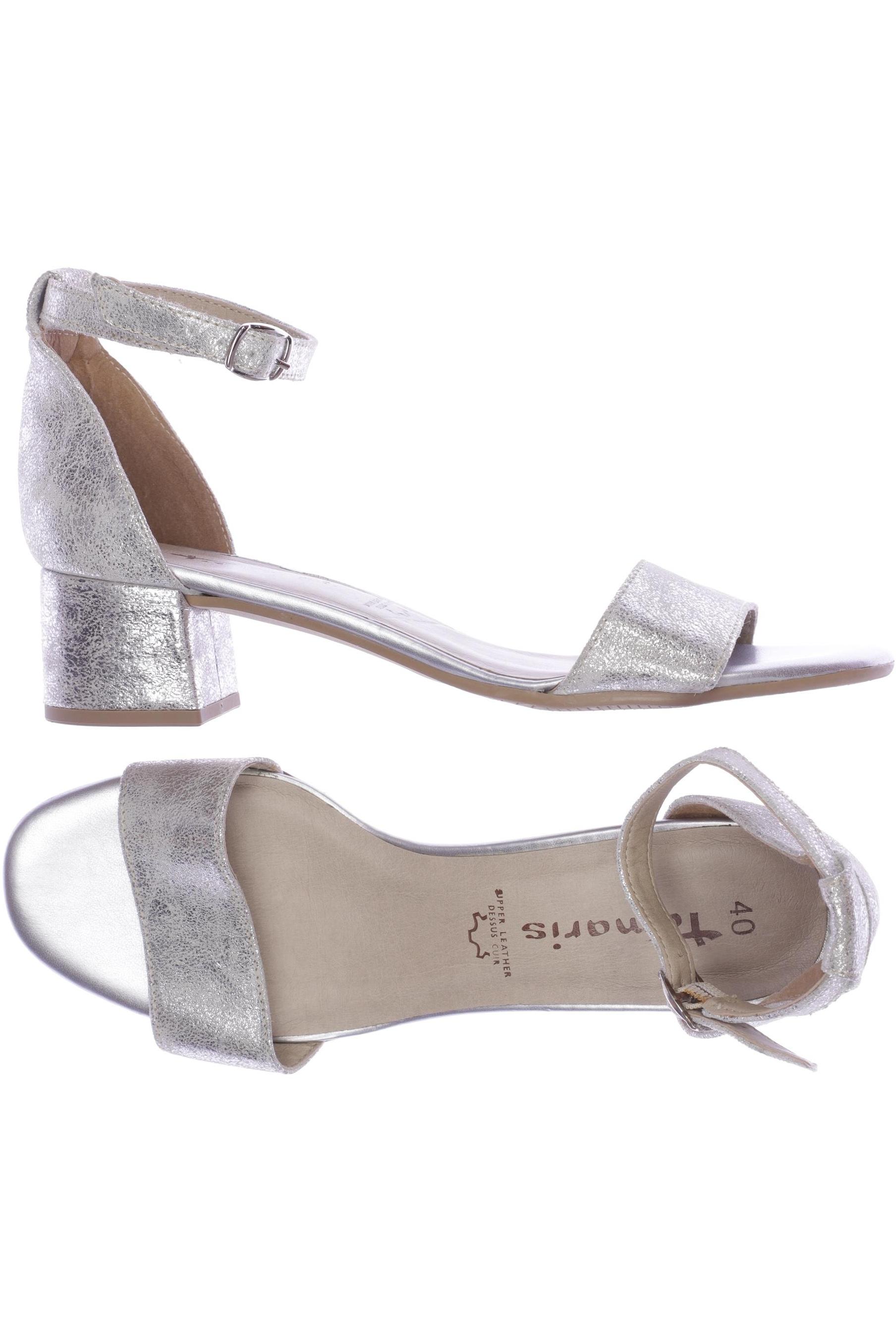 

Tamaris Damen Sandale, silber, Gr. 40