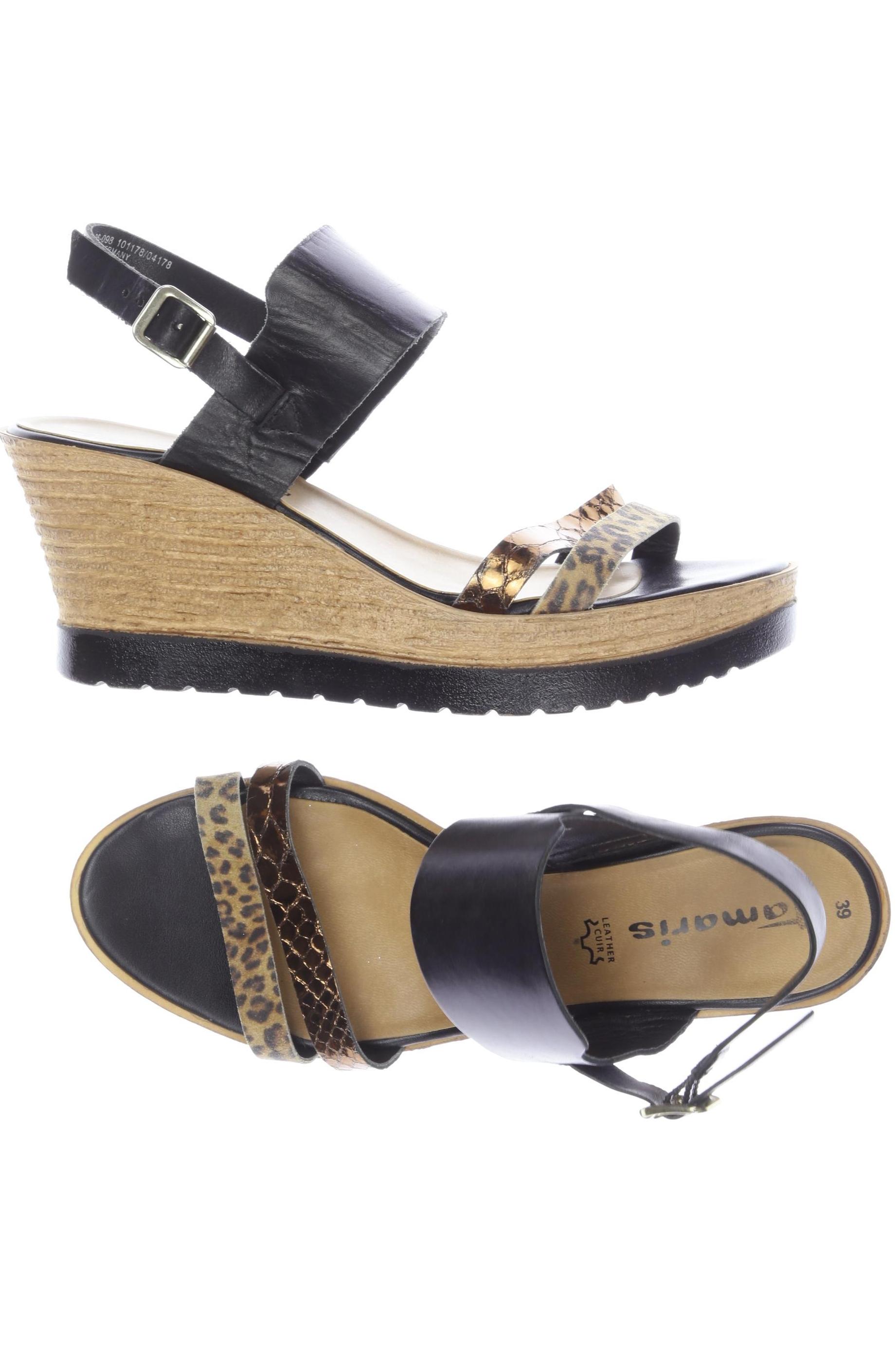 

Tamaris Damen Sandale, schwarz, Gr. 39