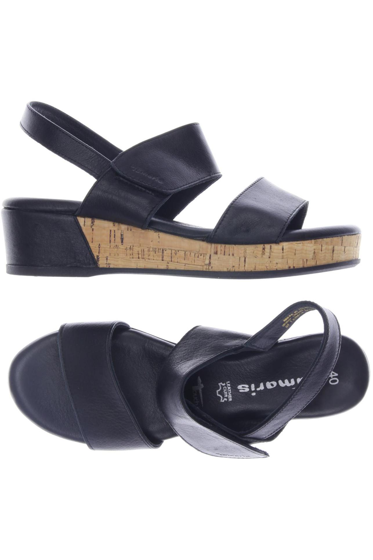 

Tamaris Damen Sandale, schwarz, Gr. 40