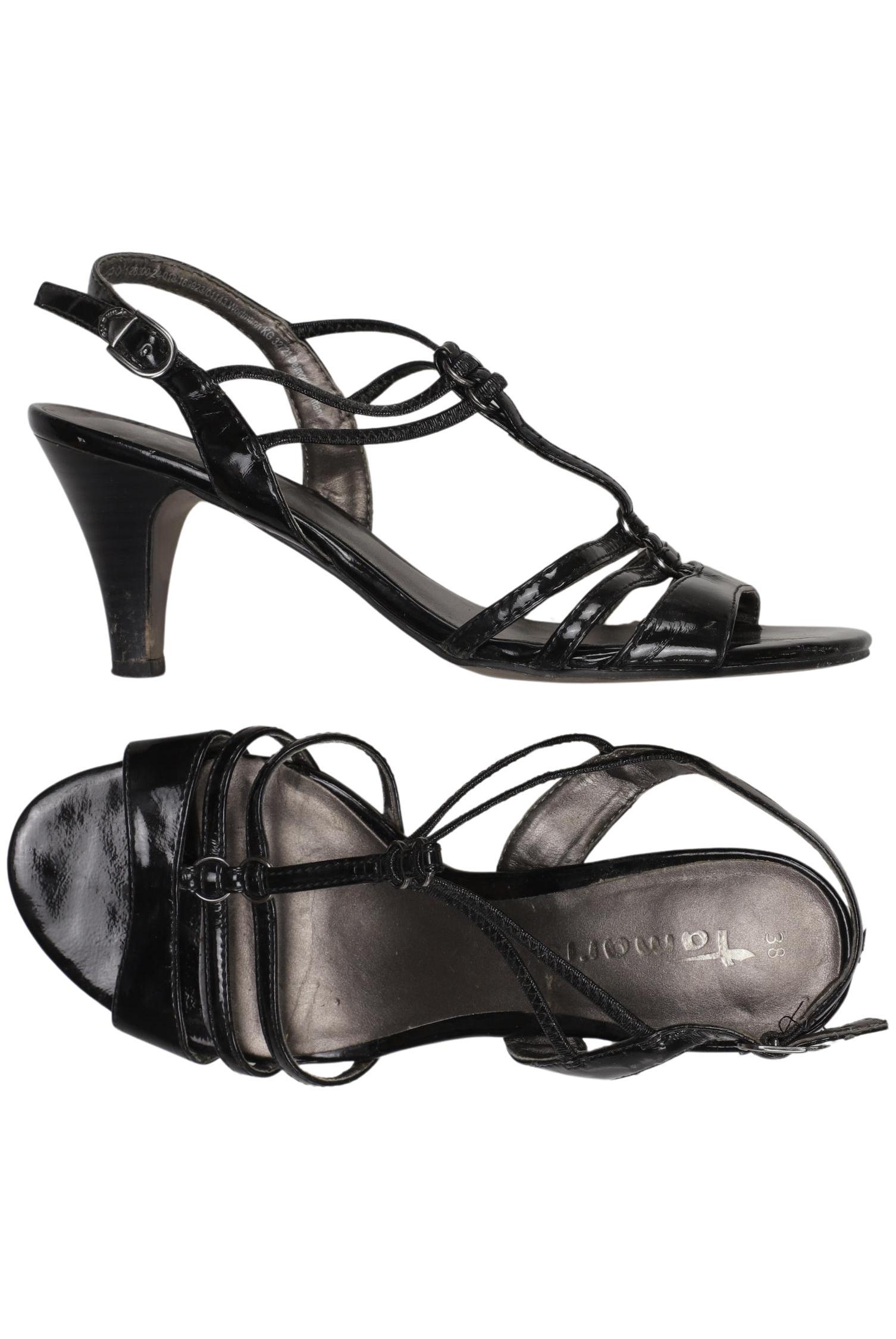 

Tamaris Damen Sandale, schwarz, Gr. 38