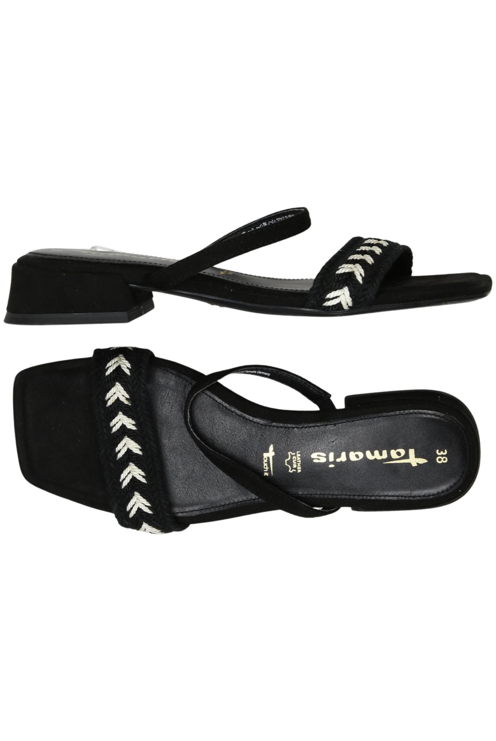 

Tamaris Damen Sandale, schwarz, Gr. 38