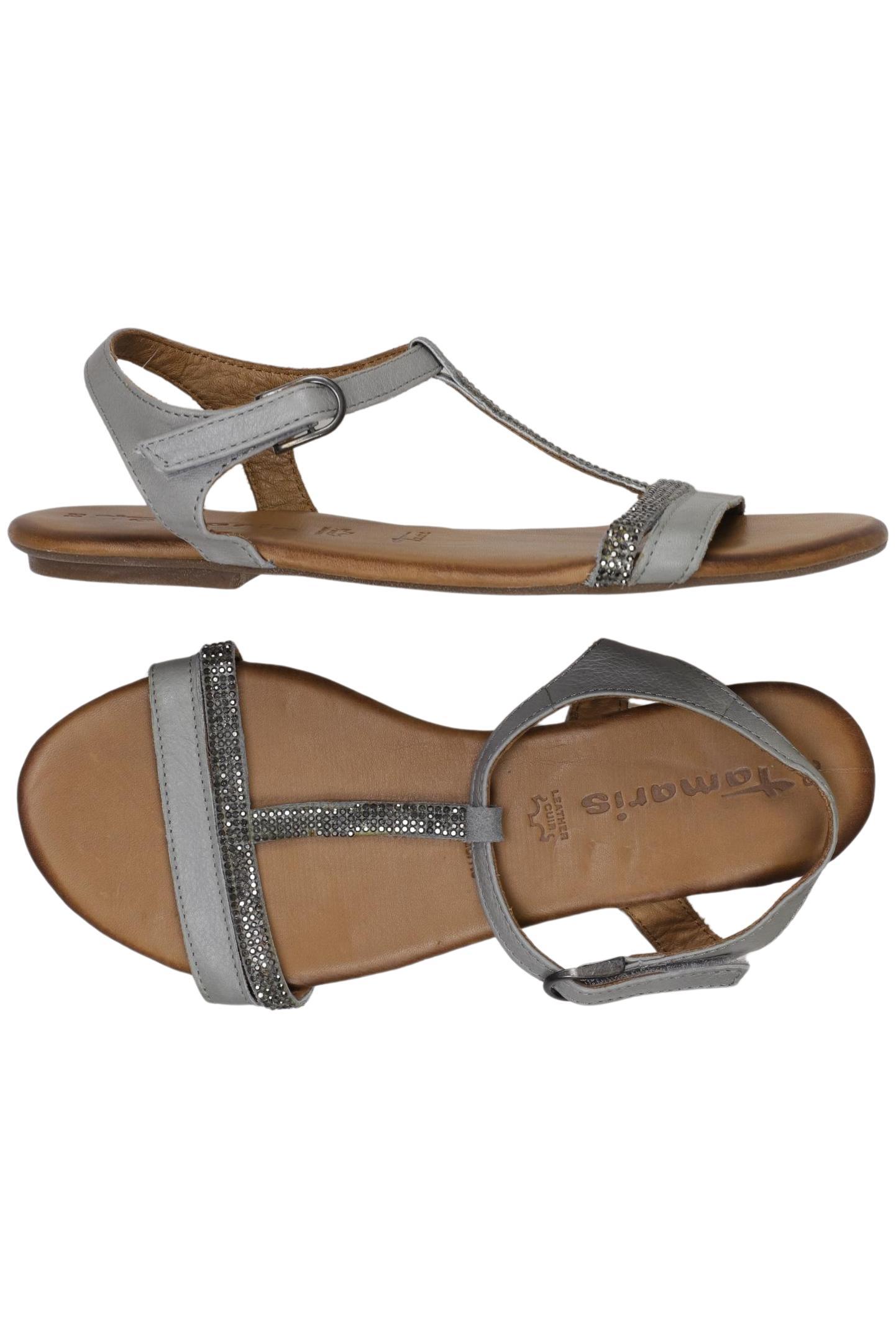 

Tamaris Damen Sandale, silber, Gr. 38