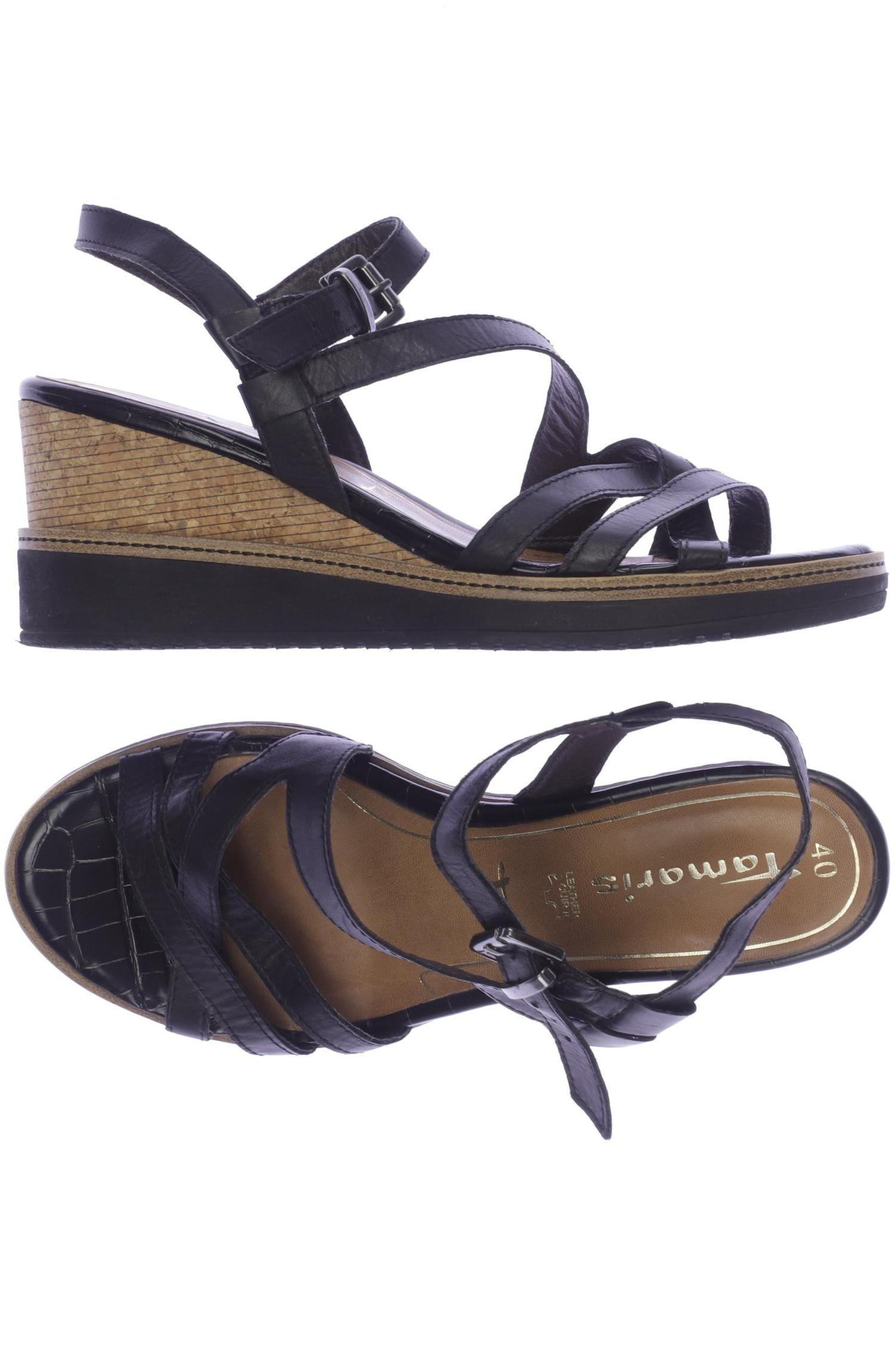 

Tamaris Damen Sandale, schwarz, Gr. 40