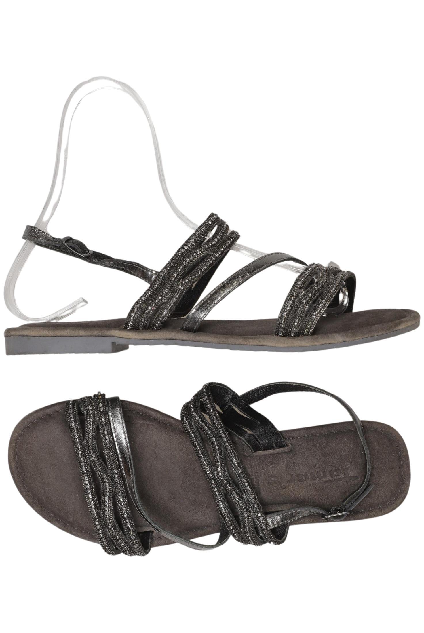 

Tamaris Damen Sandale, silber, Gr. 41