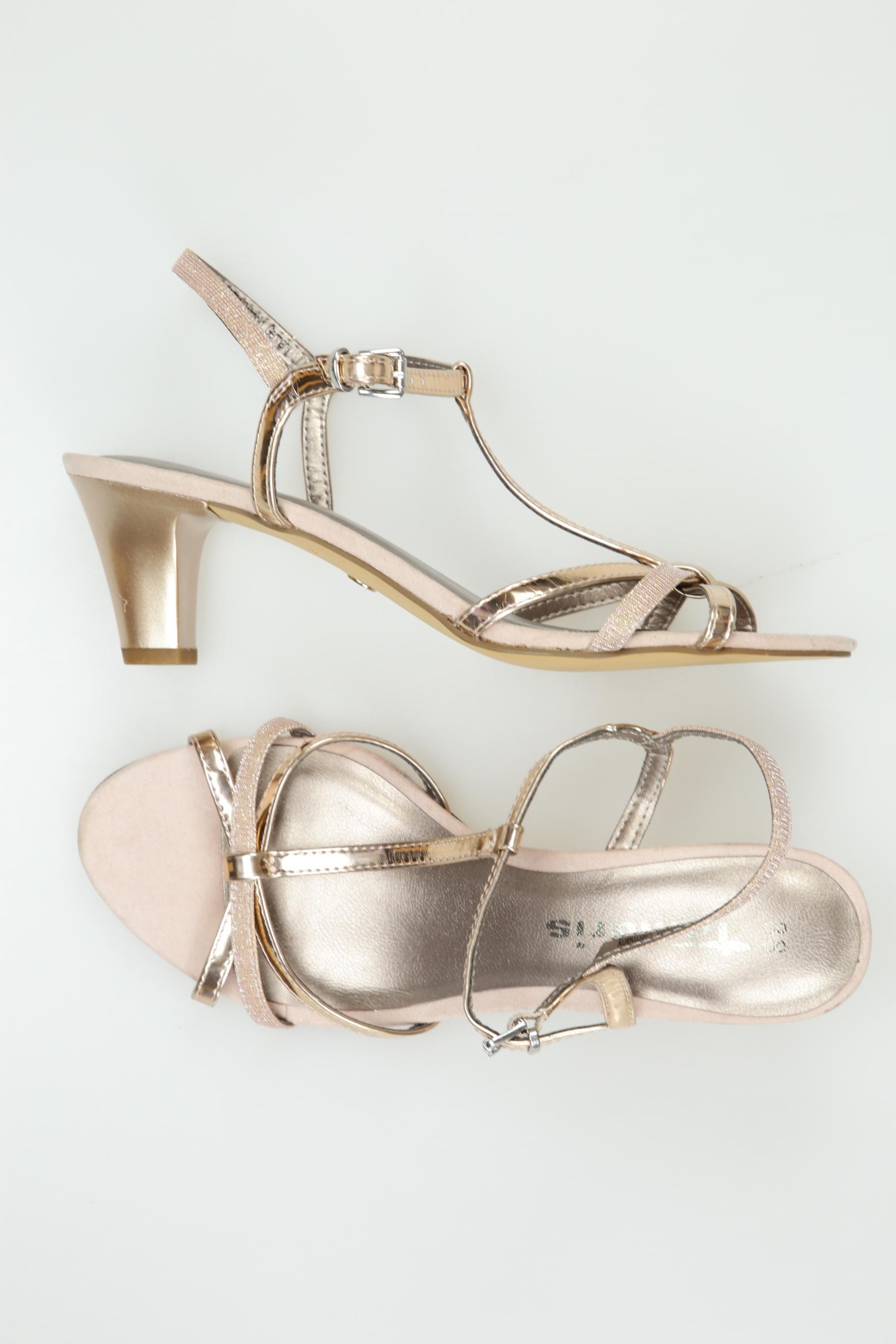 

Tamaris Damen Sandale, gold, Gr. 38