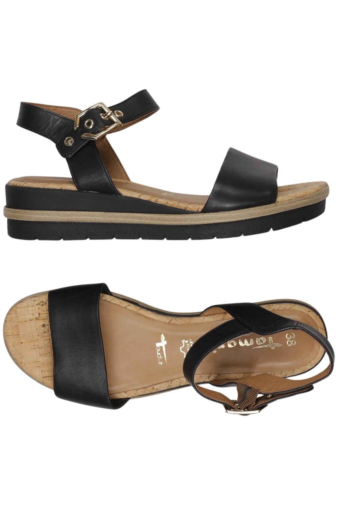 

Tamaris Damen Sandale, schwarz, Gr. 38