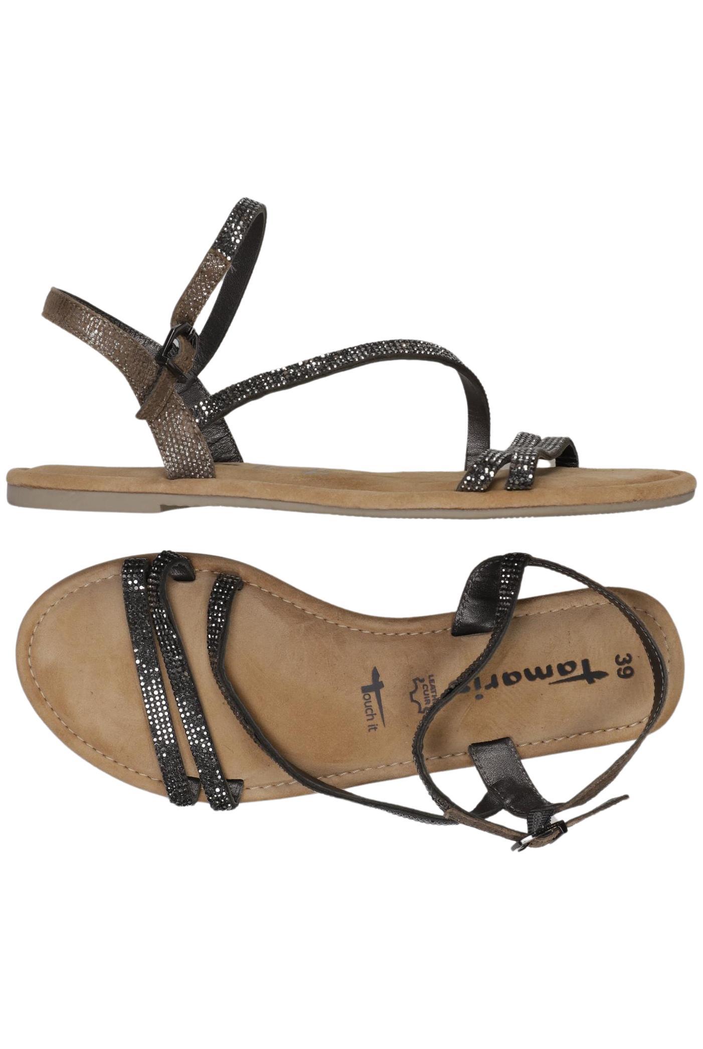 

Tamaris Damen Sandale, silber, Gr. 39