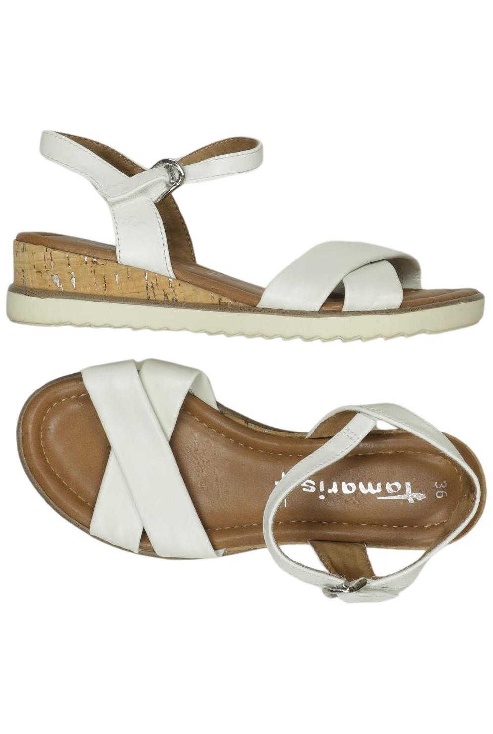 

Tamaris Damen Sandale, weiß, Gr. 36