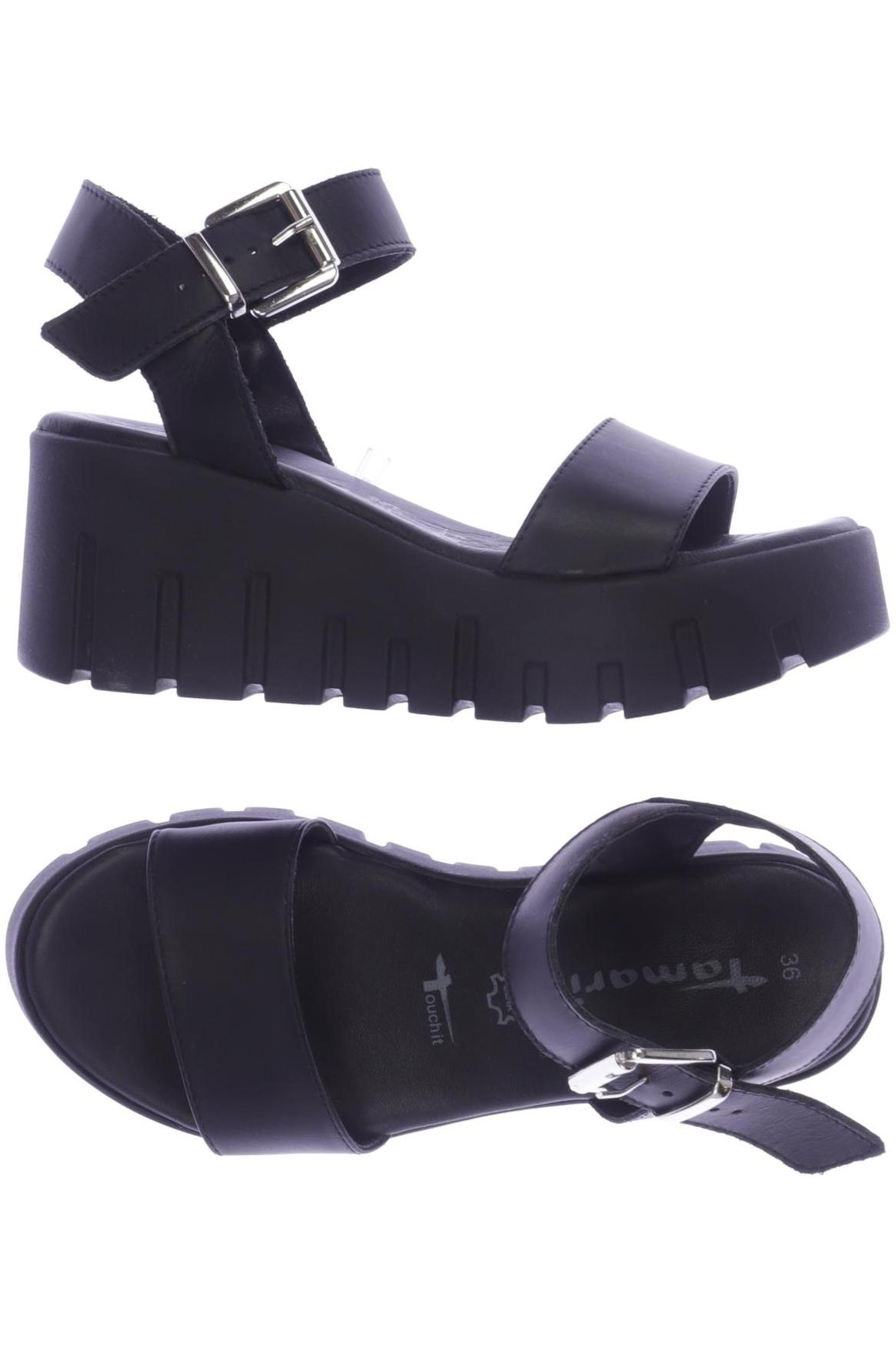 

Tamaris Damen Sandale, schwarz, Gr. 36