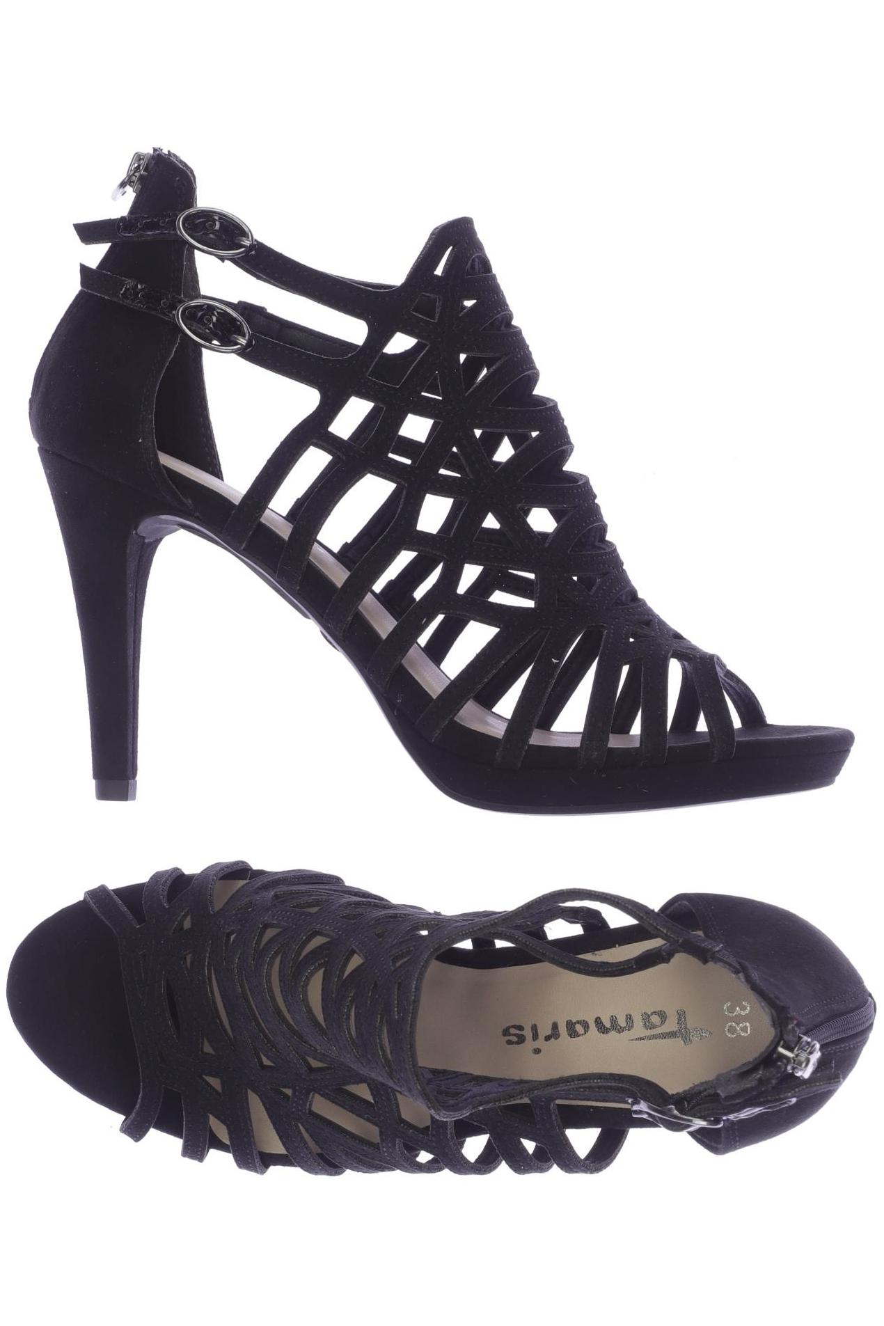

Tamaris Damen Sandale, schwarz, Gr. 38