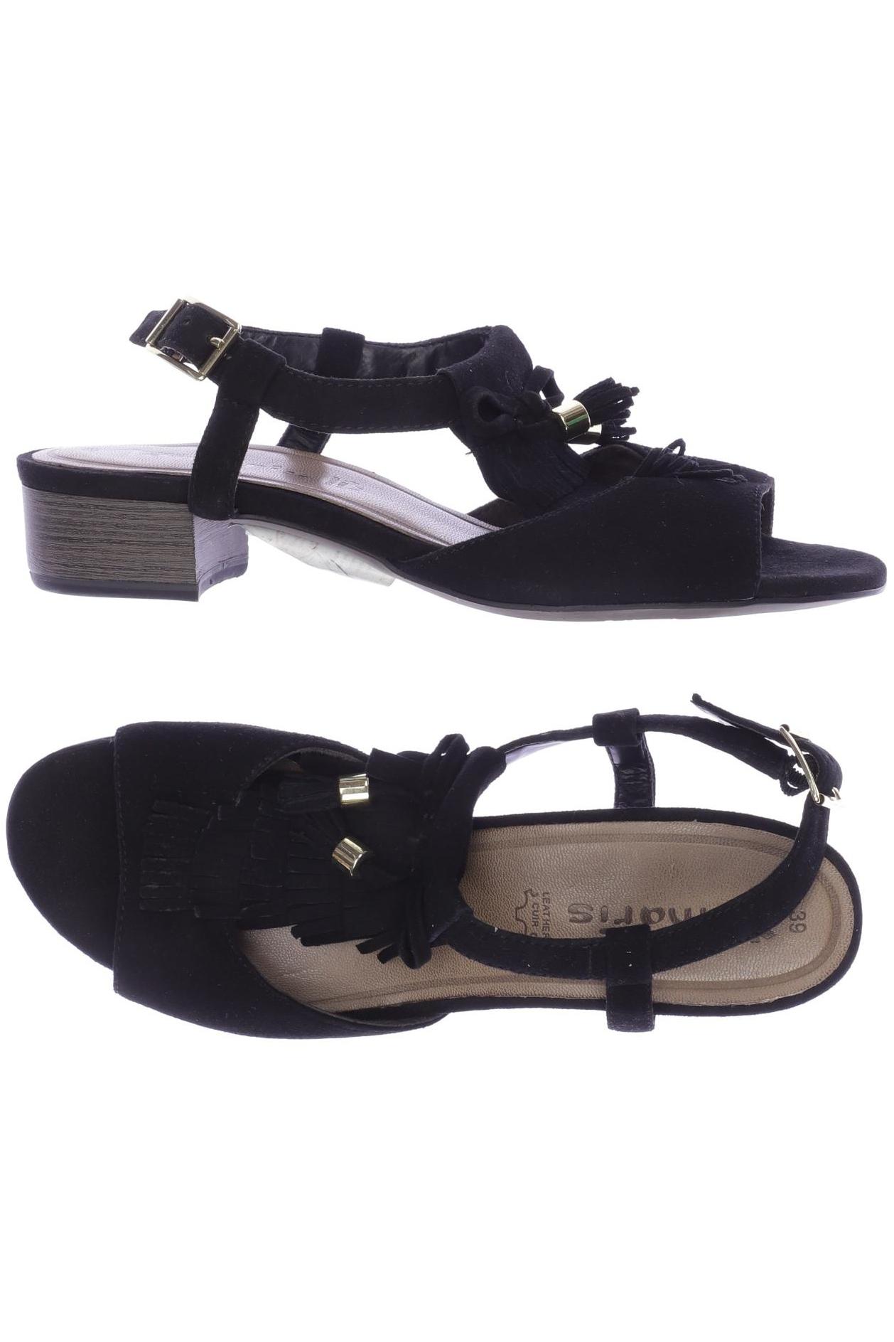 

Tamaris Damen Sandale, schwarz, Gr. 39