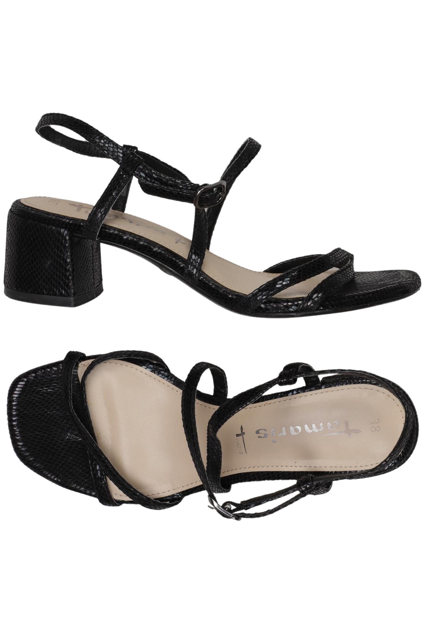 

Tamaris Damen Sandale, schwarz, Gr. 38