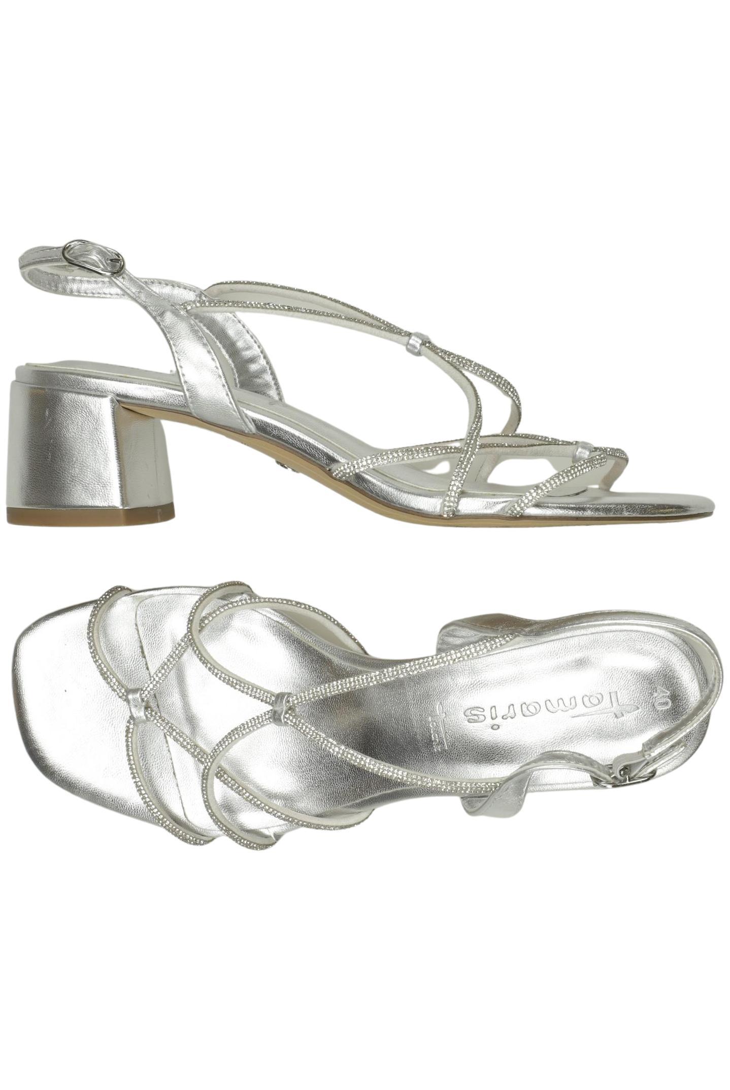 

Tamaris Damen Sandale, silber, Gr. 40