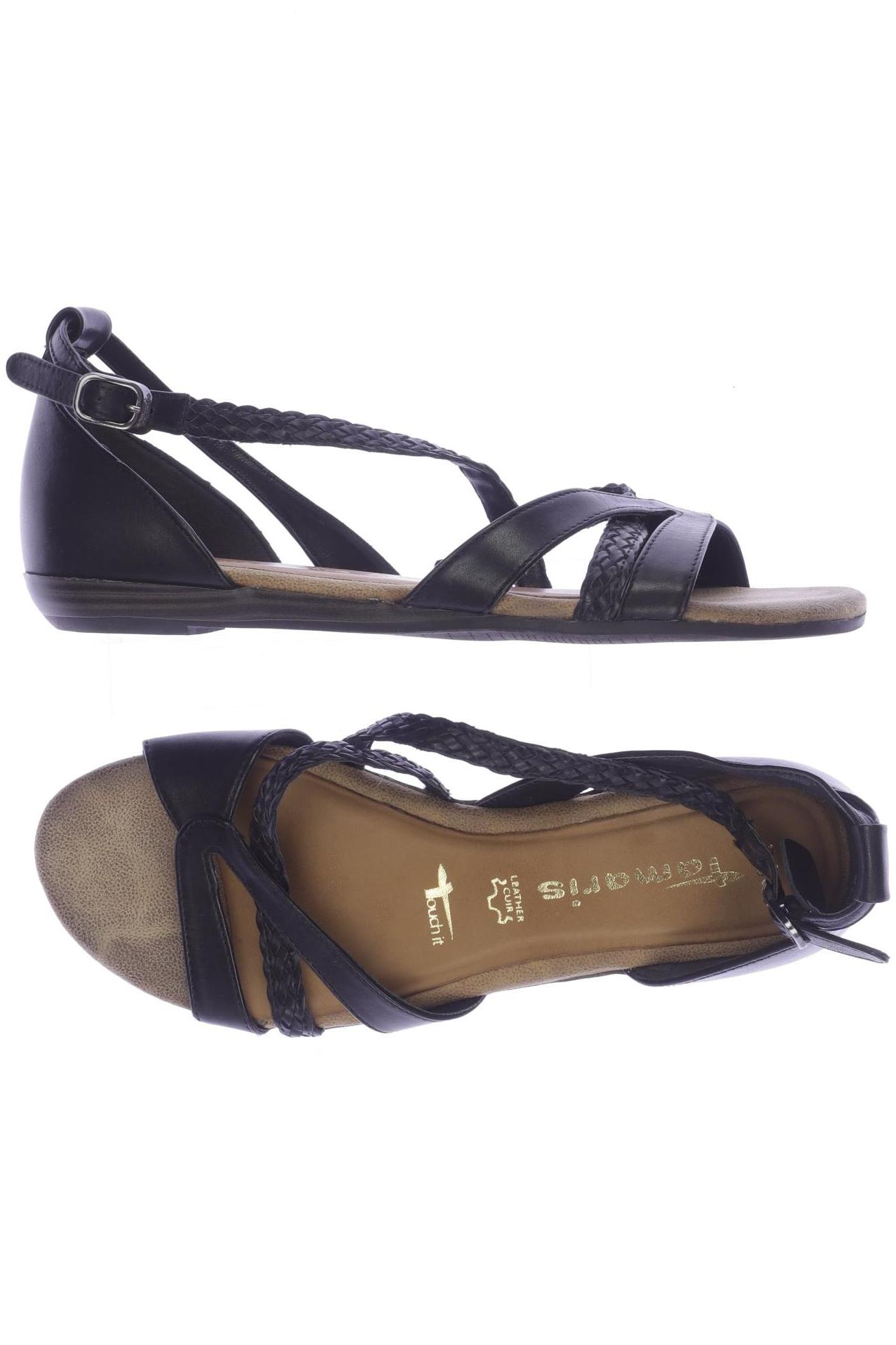 

Tamaris Damen Sandale, schwarz, Gr. 38
