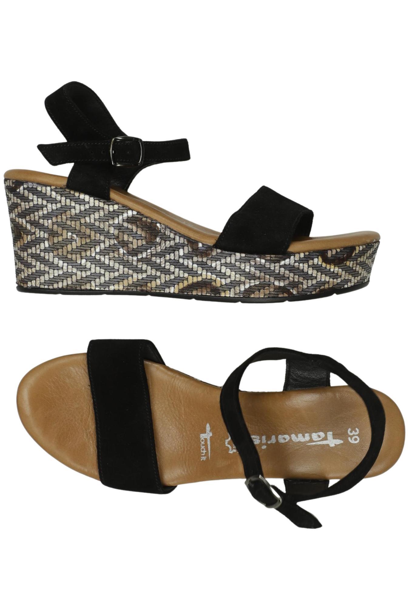 

Tamaris Damen Sandale, schwarz, Gr. 39