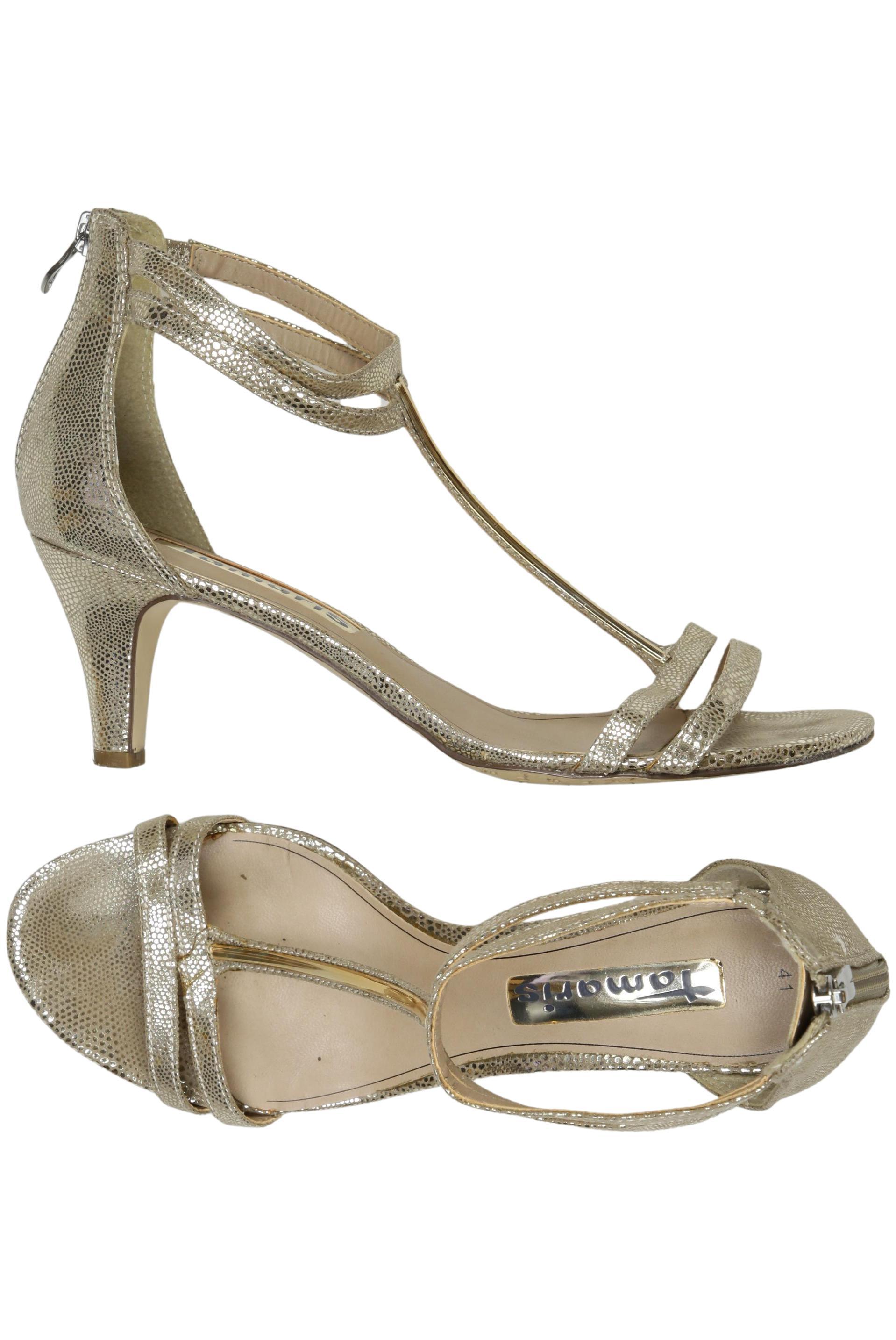 

Tamaris Damen Sandale, gold, Gr. 41
