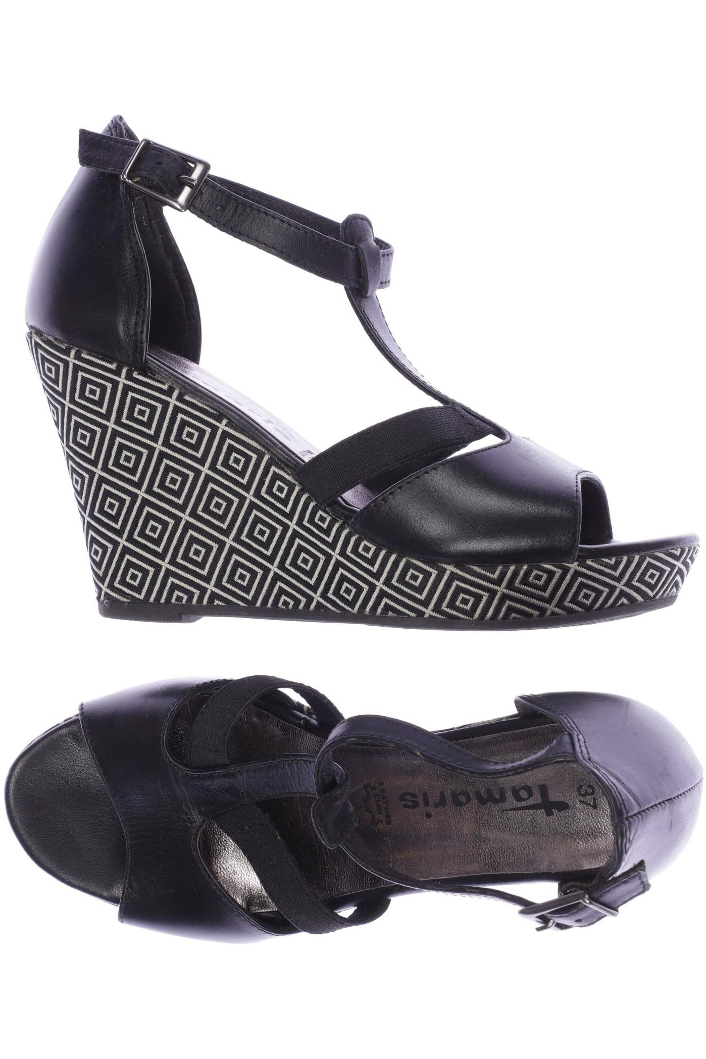 

Tamaris Damen Sandale, schwarz, Gr. 37