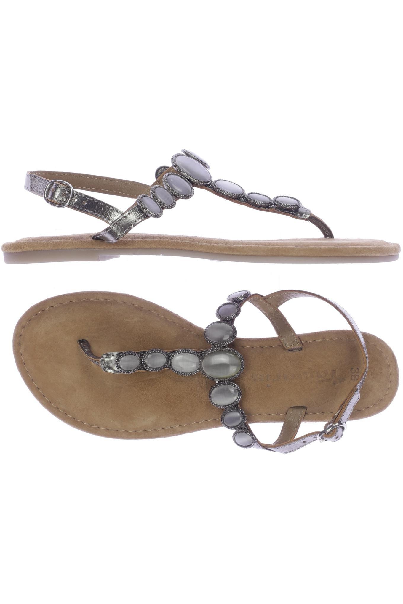 

Tamaris Damen Sandale, gold, Gr. 38