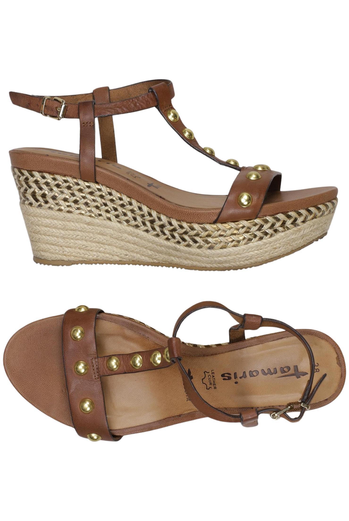 

Tamaris Damen Sandale, braun, Gr. 38