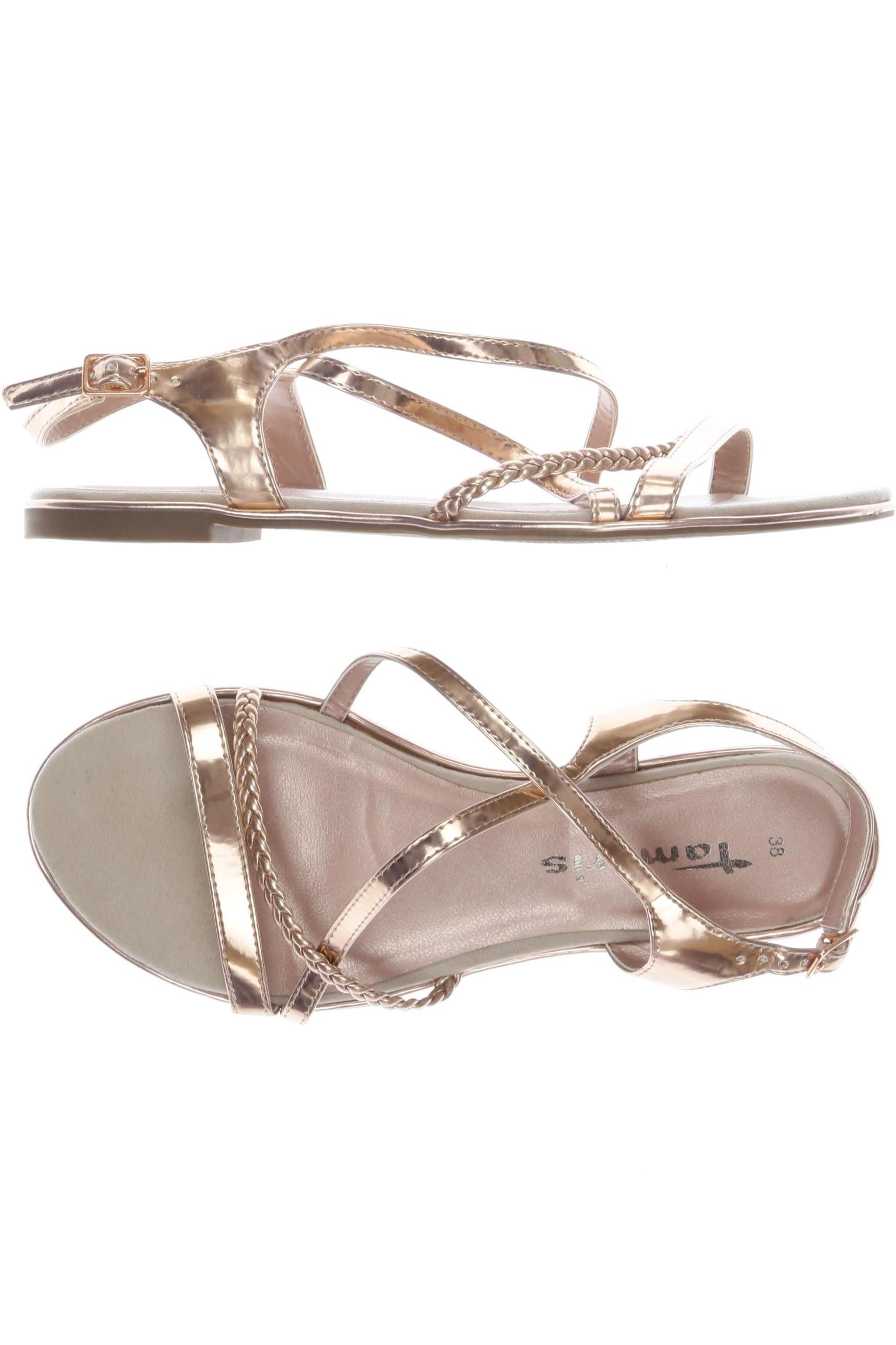 

Tamaris Damen Sandale, gold, Gr. 38