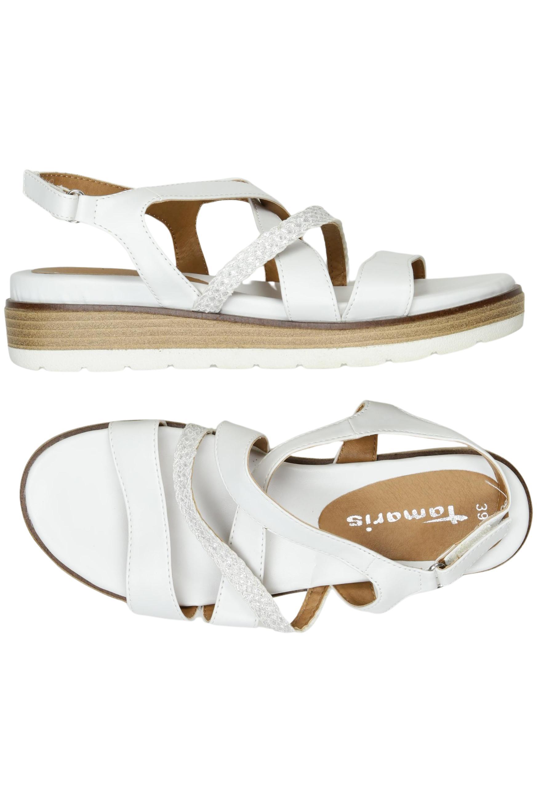 

Tamaris Damen Sandale, weiß, Gr. 39